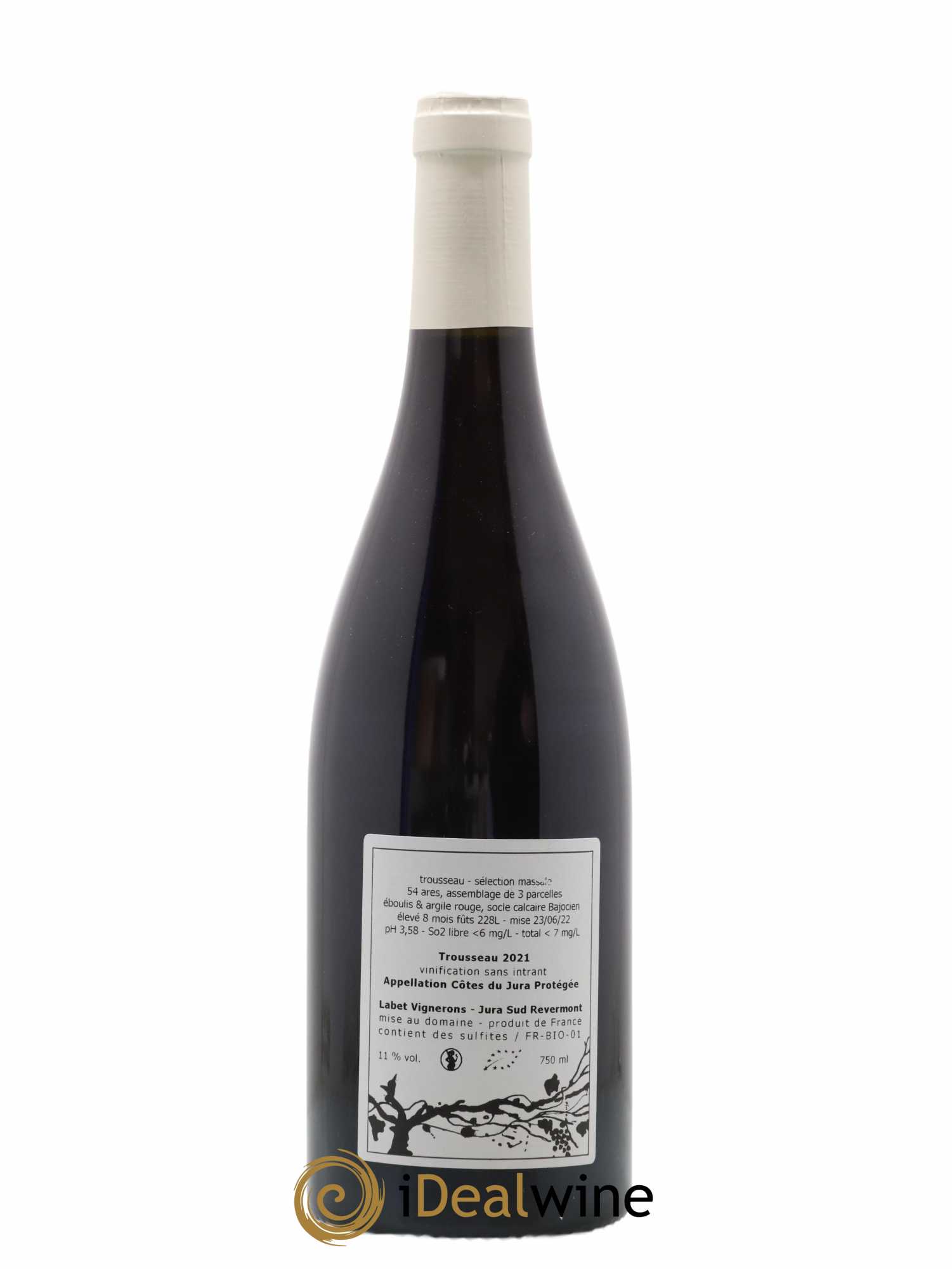 Côtes du Jura Trousseau Sélection Massale Romain - Julien - Charline Labet 2021 - Lot de 1 bouteille - 1