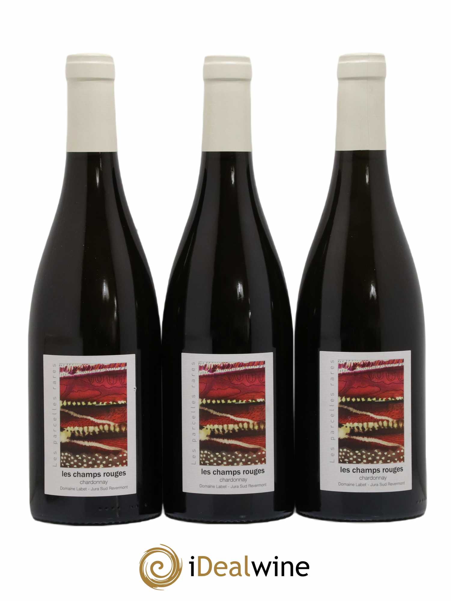 Côtes du Jura Chardonnay Les Champs Rouges Romain - Julien - Charline Labet 2020 - Lot de 3 bouteilles - 0