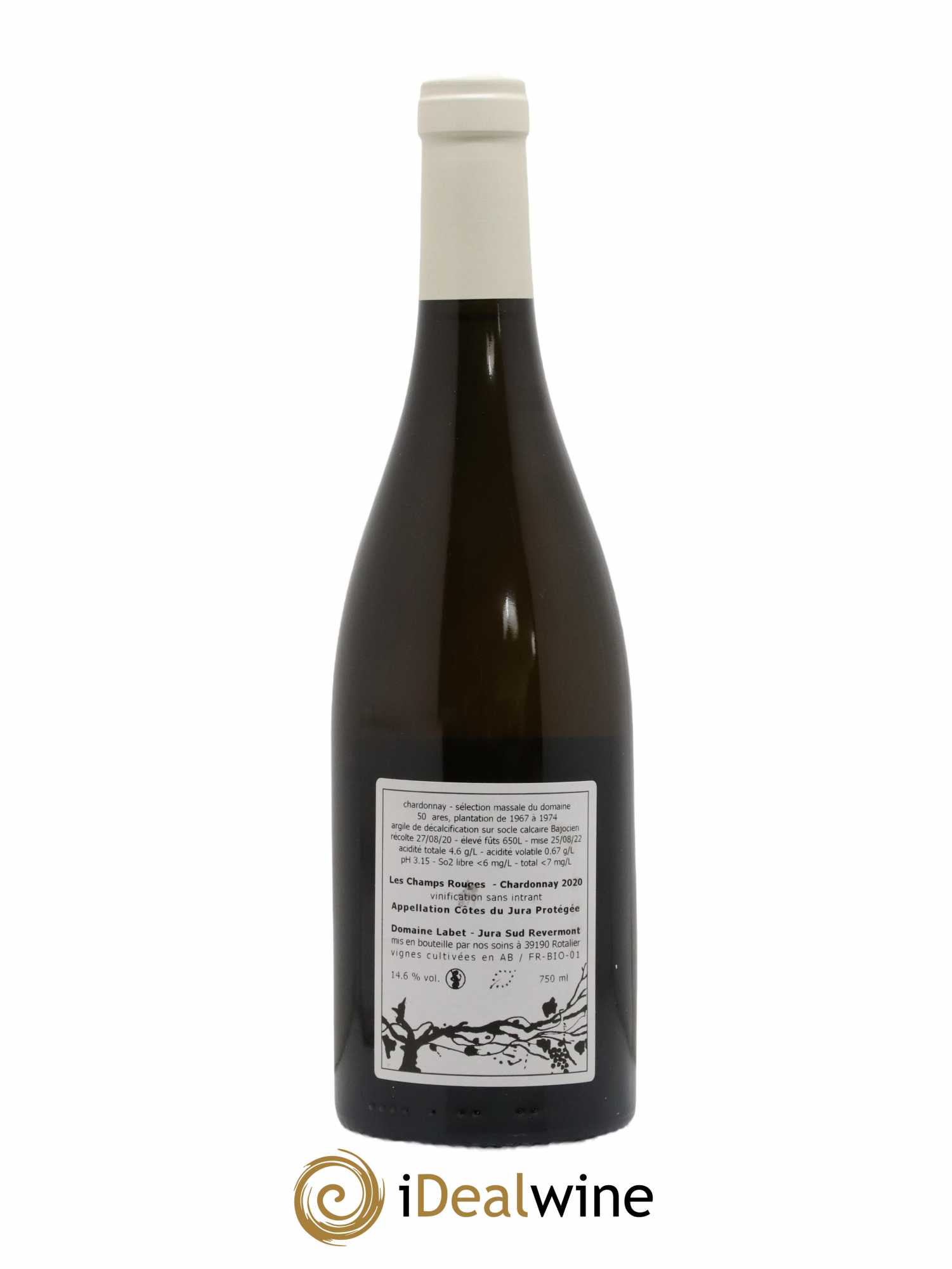 Côtes du Jura Chardonnay Les Champs Rouges Romain - Julien - Charline Labet 2020 - Posten von 1 Flasche - 1