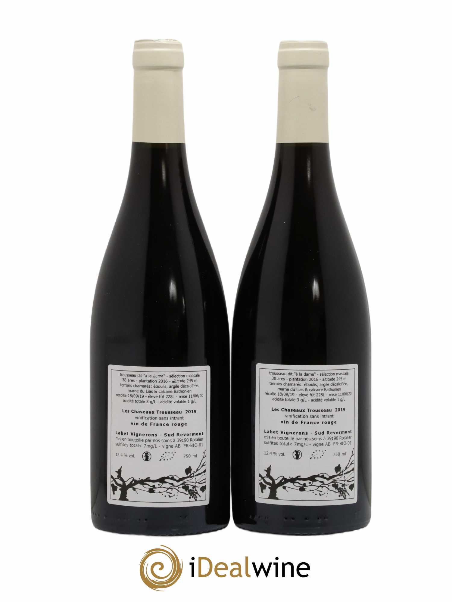 Côtes du Jura Les Chaseaux Romain - Julien - Charline Labet 2019 - Lot de 2 bouteilles - 1