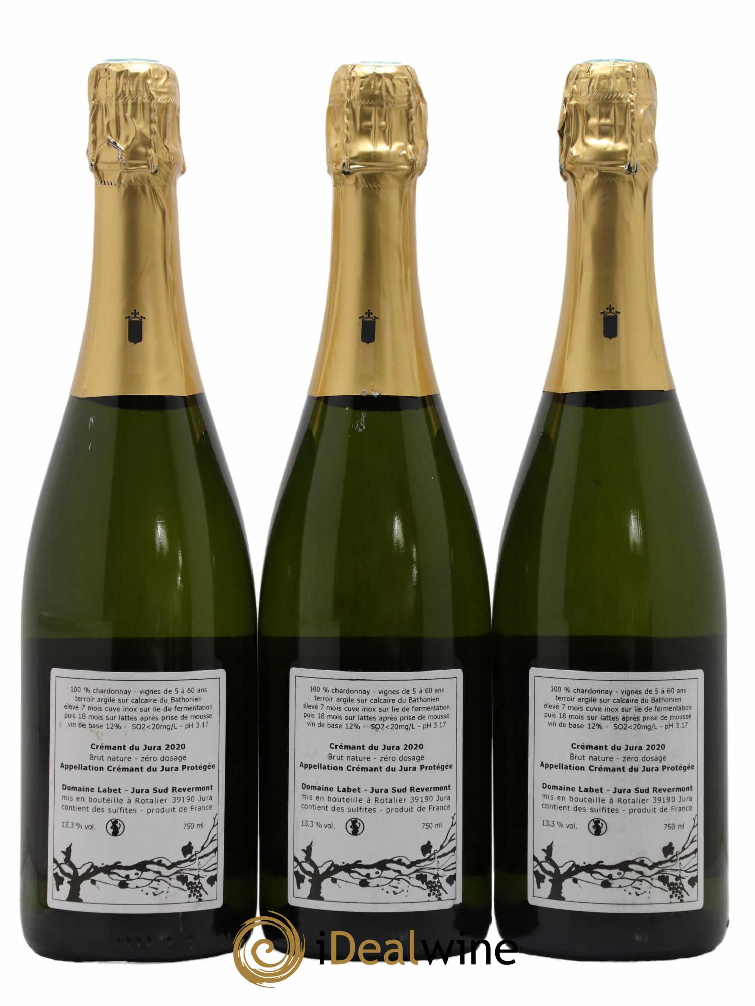 Crémant du Jura Romain - Julien - Charline Labet 2020 - Lot de 3 bouteilles - 1