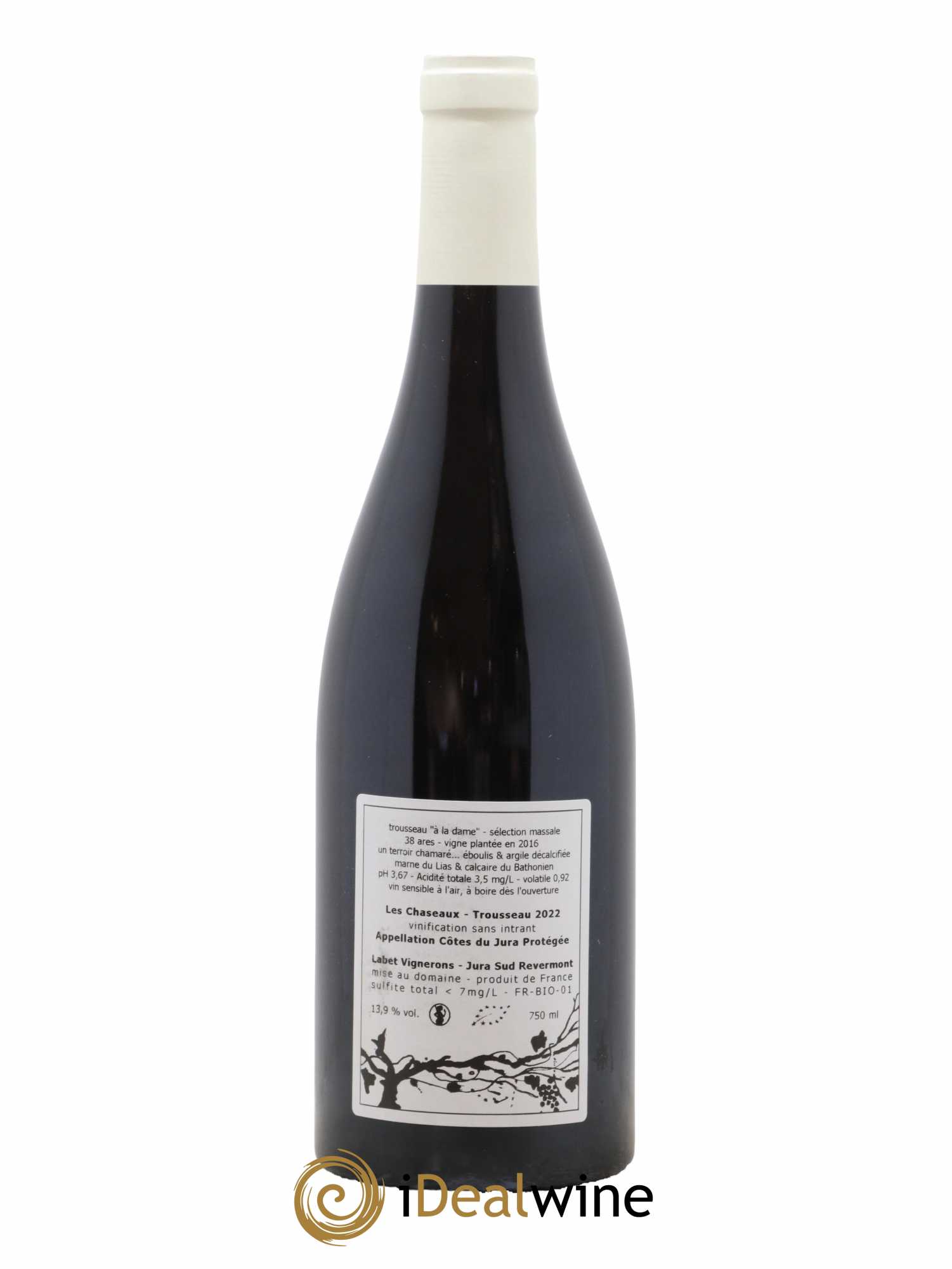 Côtes du Jura Les Chaseaux Romain - Julien - Charline Labet 2022 - Lot de 1 bouteille - 1
