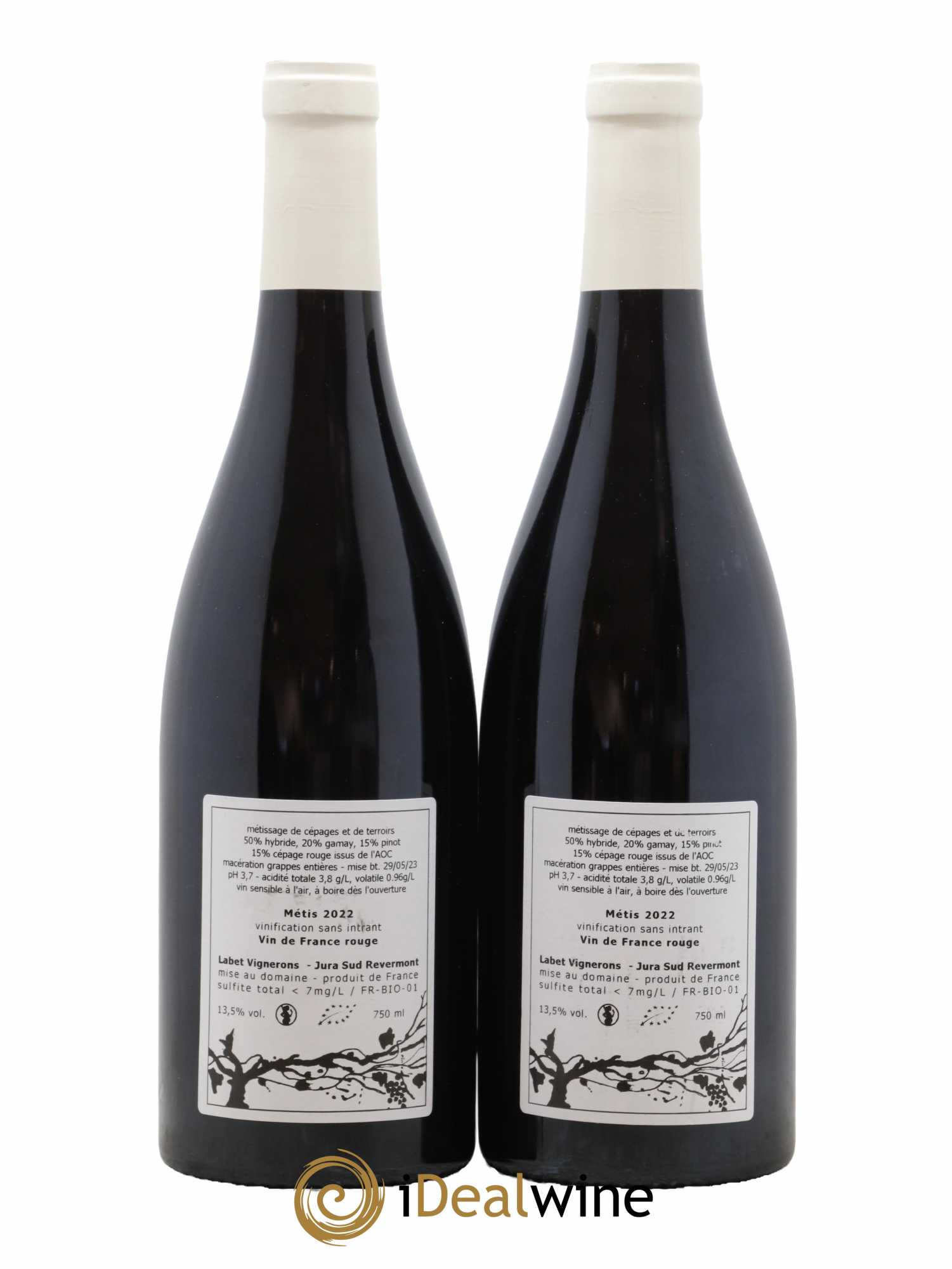 Vin de France Métis Romain - Julien  - Charline Labet 2022 - Lot de 2 bouteilles - 1