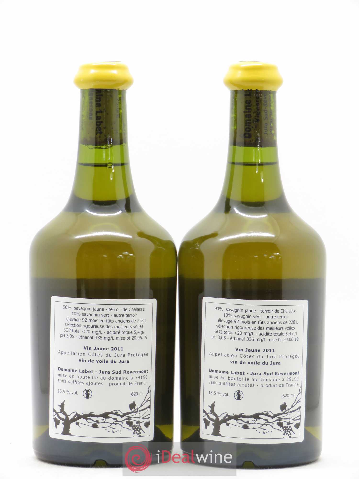 Côtes du Jura Vin Jaune Romain - Julien - Charline Labet 2011 - Lot de 2 bouteilles - 1