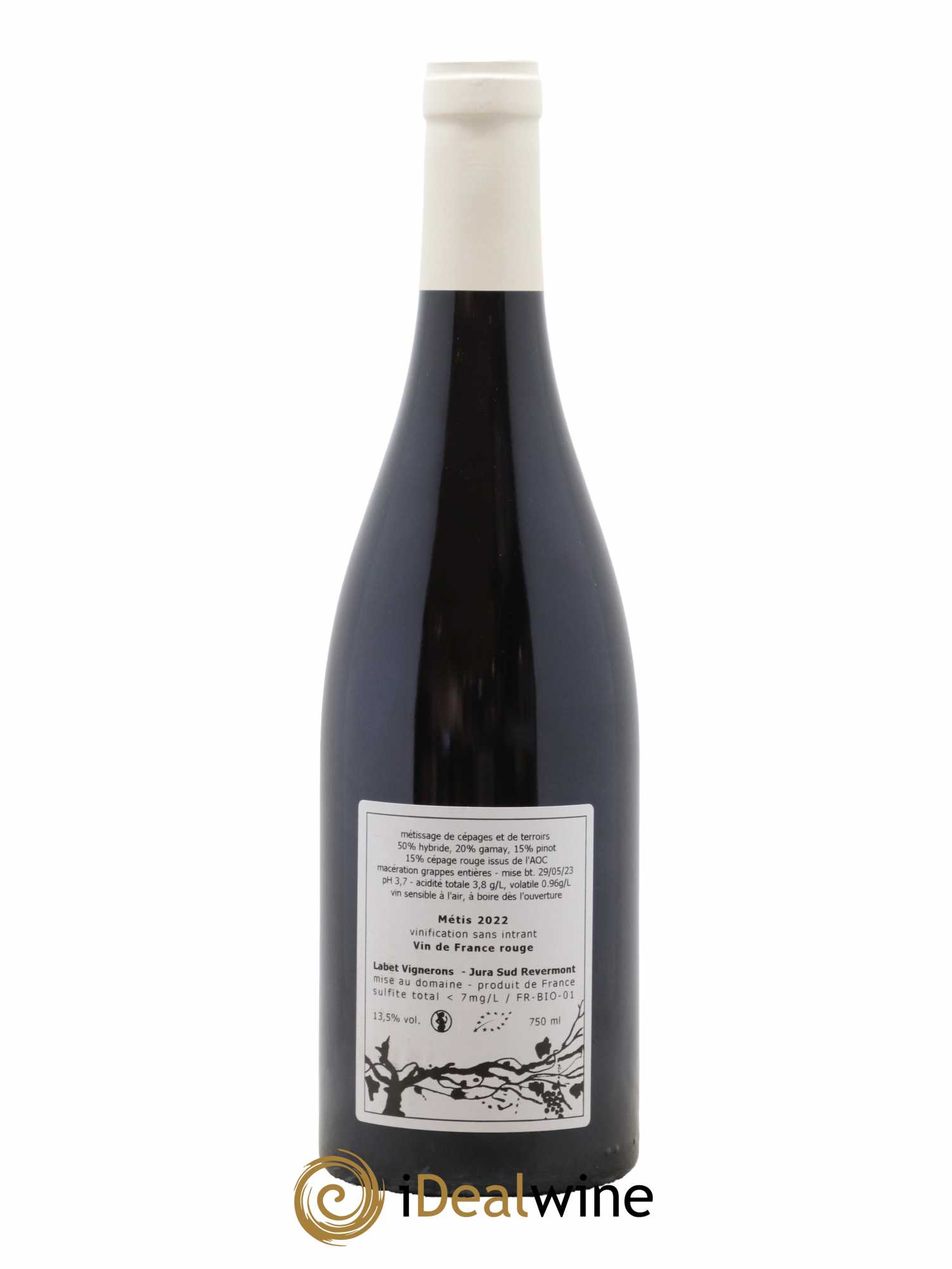 Vin de France Métis Romain - Julien - Charline Labet 2022 - Lot de 1 bouteille - 1