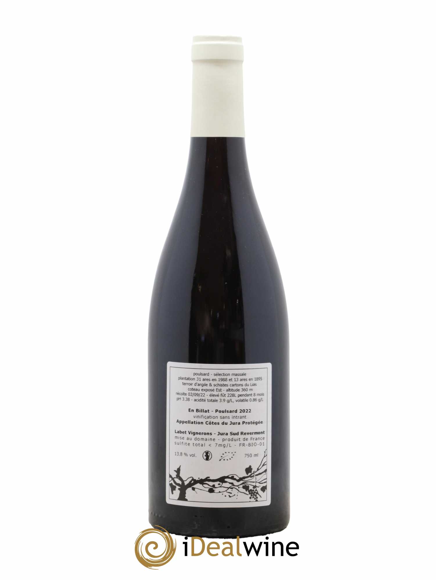 Côtes du Jura Poulsard En Billat Romain - Julien  - Charline Labet 2022 - Lot de 1 bouteille - 1
