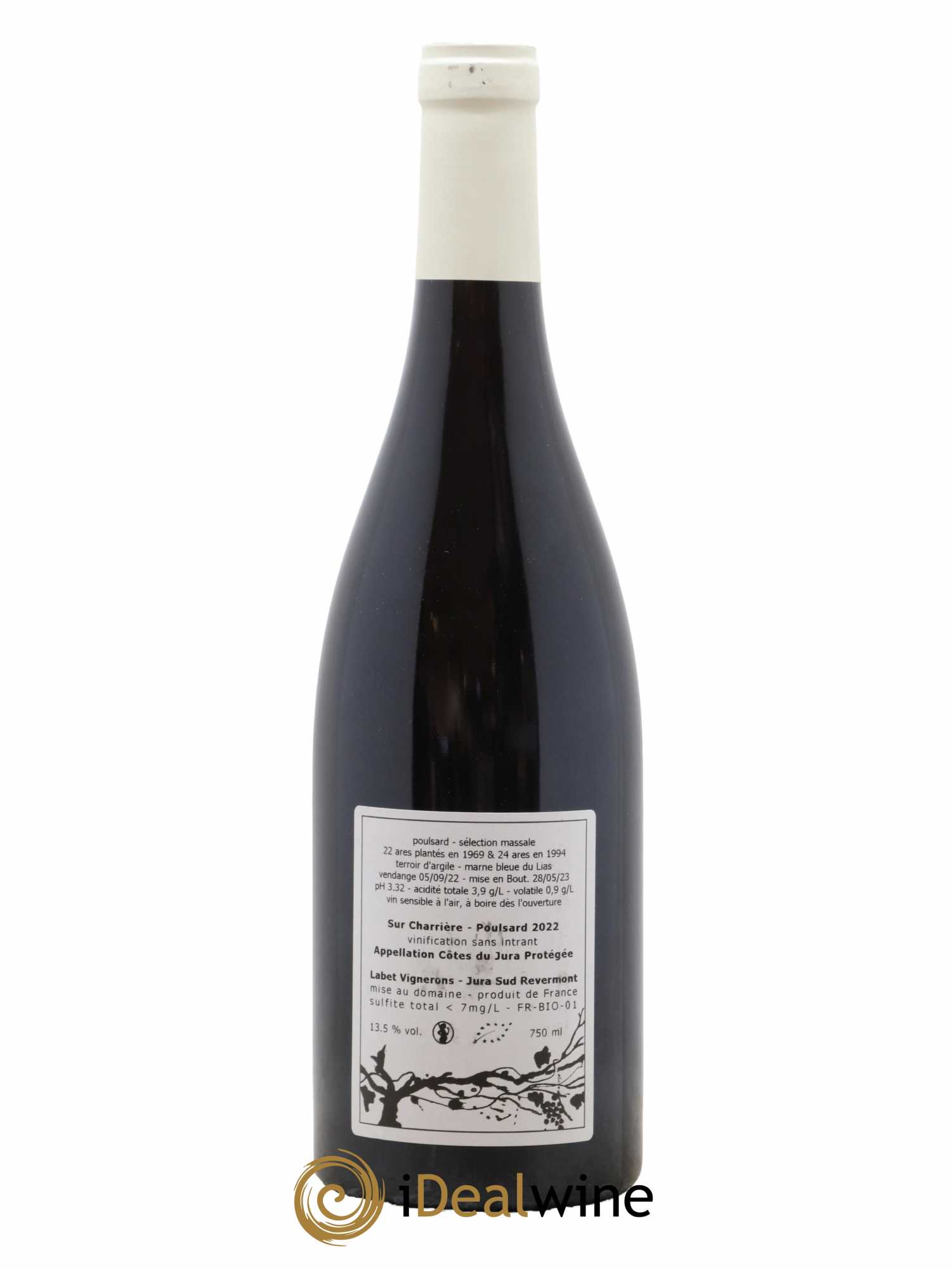 Côtes du Jura Poulsard Sur Charrière Romain - Julien - Charline Labet 2022 - Lot de 1 bouteille - 1