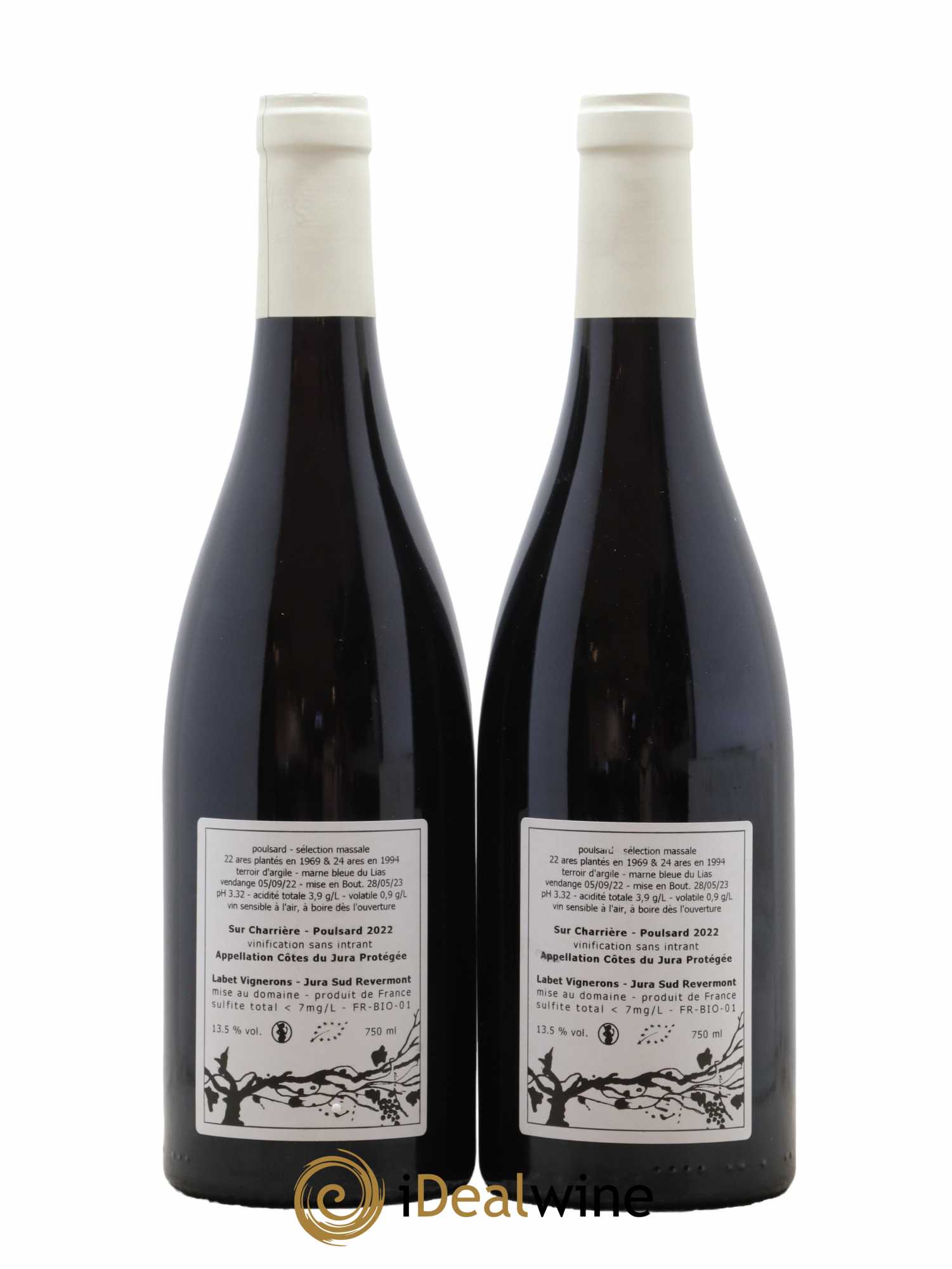 Côtes du Jura Poulsard Sur Charrière Romain - Julien - Charline Labet 2022 - Lot de 2 bouteilles - 1