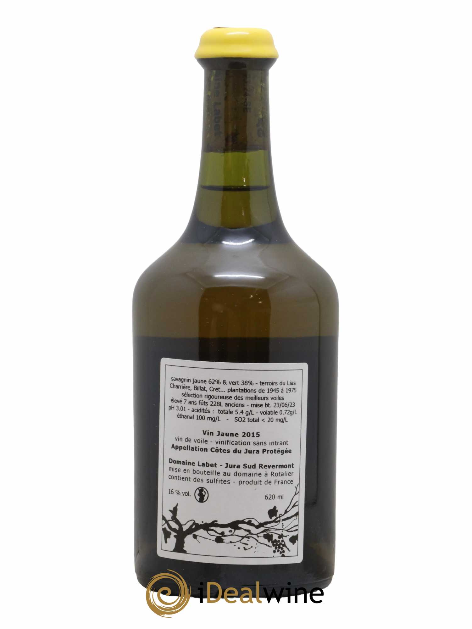 Côtes du Jura Vin Jaune Romain - Julien - Charline Labet 2015 - Lot de 1 bouteille - 1