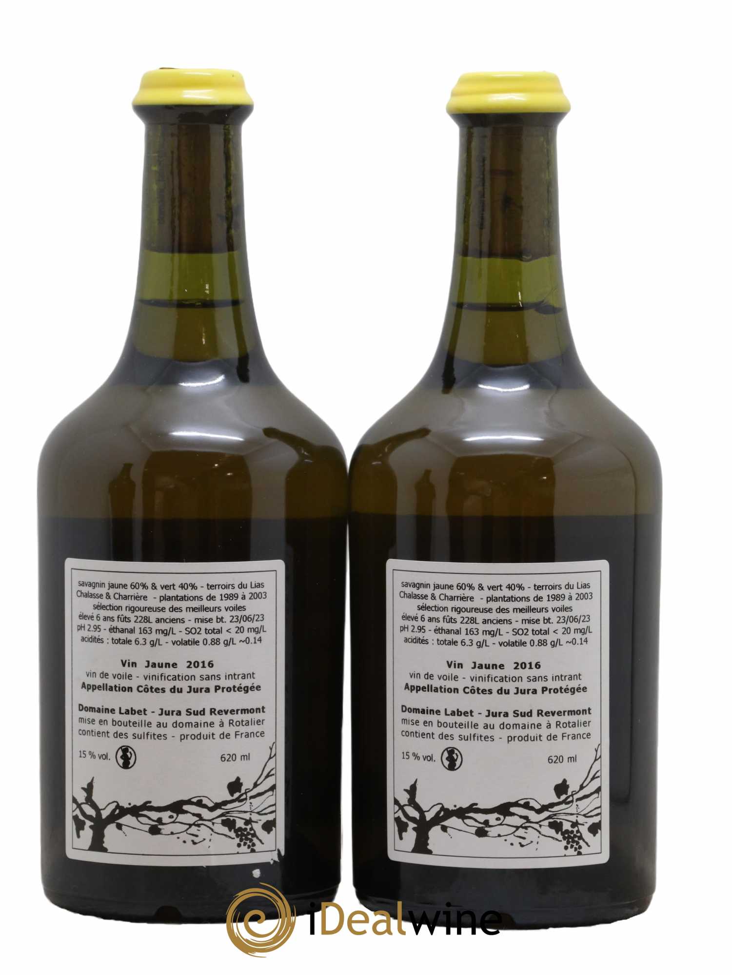 Côtes du Jura Vin Jaune Romain - Julien - Charline Labet 2016 - Lot de 2 bouteilles - 1