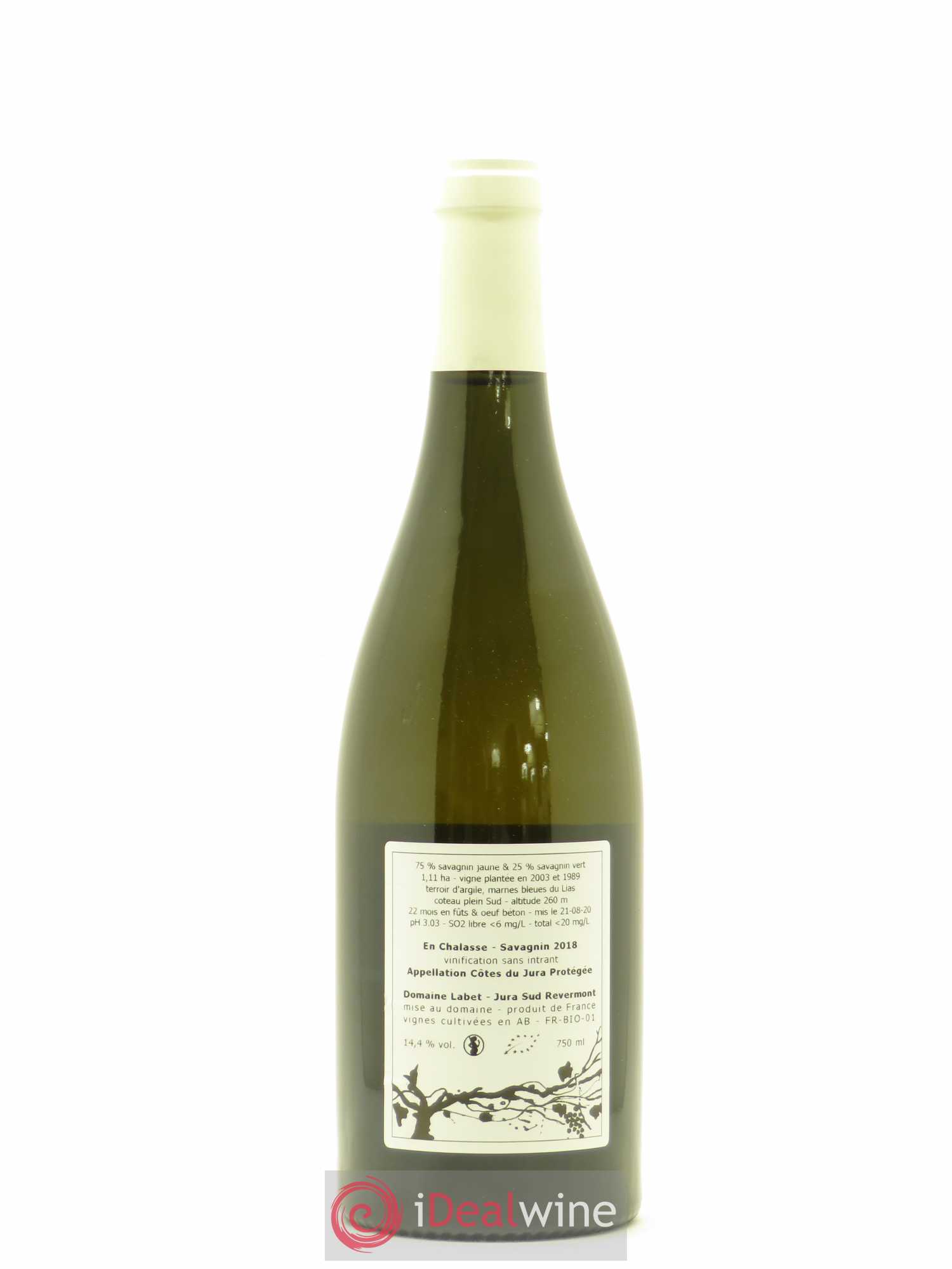 Côtes du Jura Fleur de Savagnin En Chalasse Romain - Julien - Charline Labet 2018 - Lot de 1 bouteille - 1