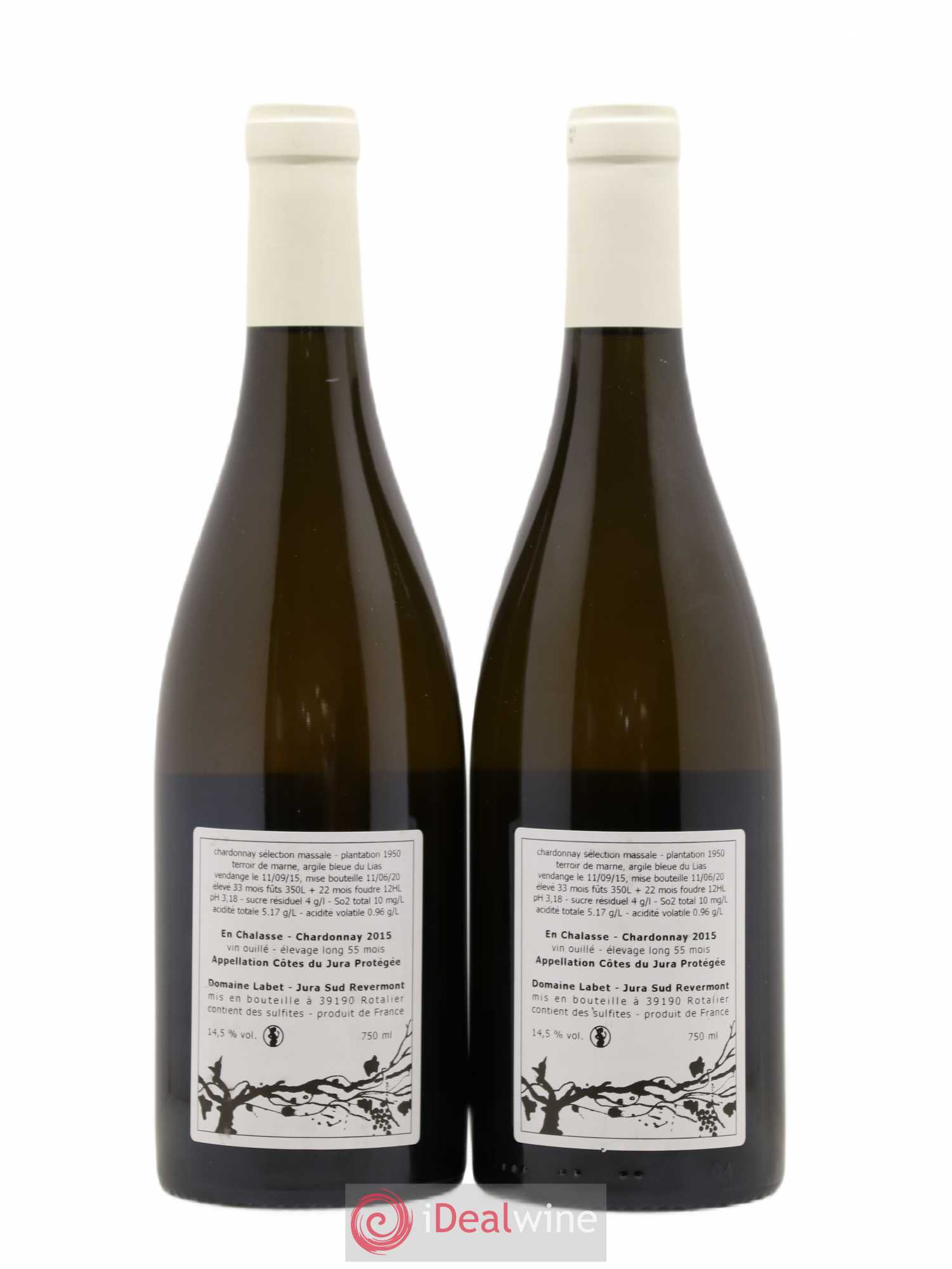 Côtes du Jura Chardonnay En Chalasse Romain - Julien - Charline Labet 2015 - Lot de 2 bouteilles - 1