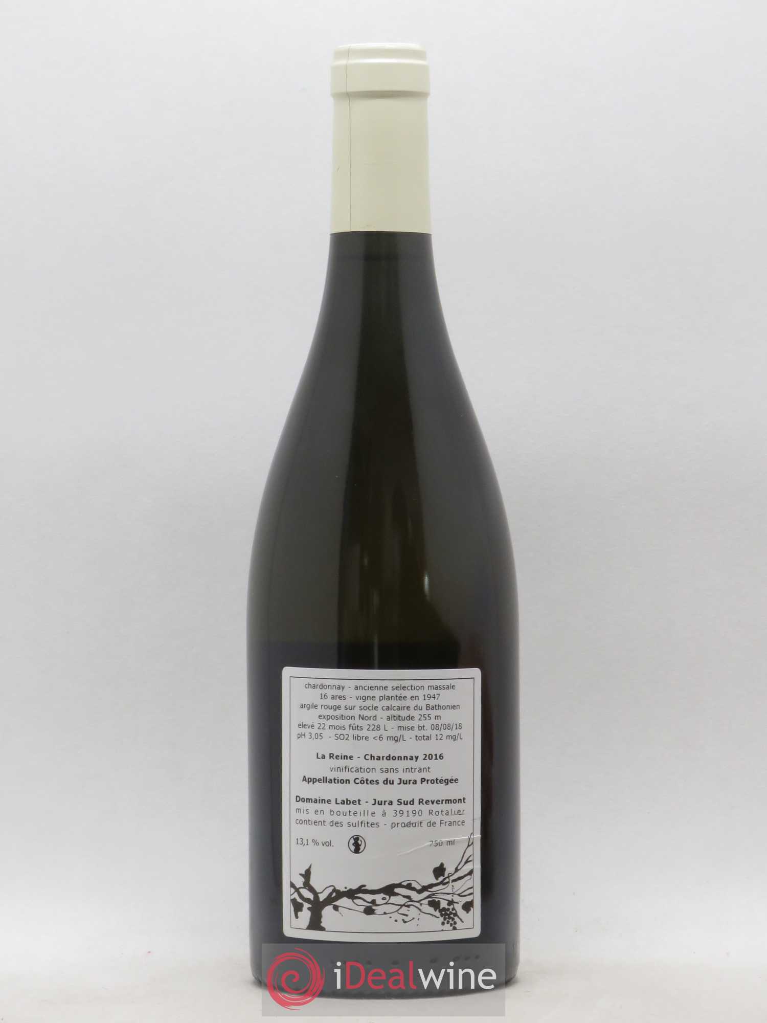 Côtes du Jura Chardonnay La Reine Romain - Julien - Charline Labet 2016 - Lot de 1 bouteille - 1