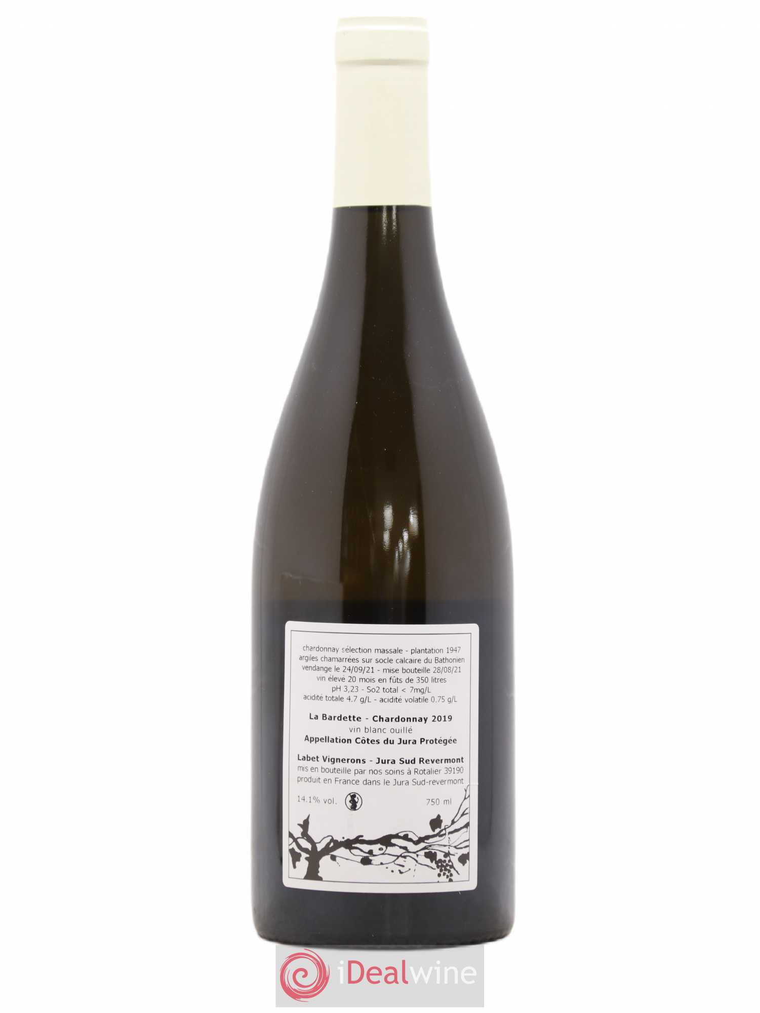Côtes du Jura Chardonnay La Bardette Romain - Julien  - Charline Labet 2019 - Lot de 1 bouteille - 1