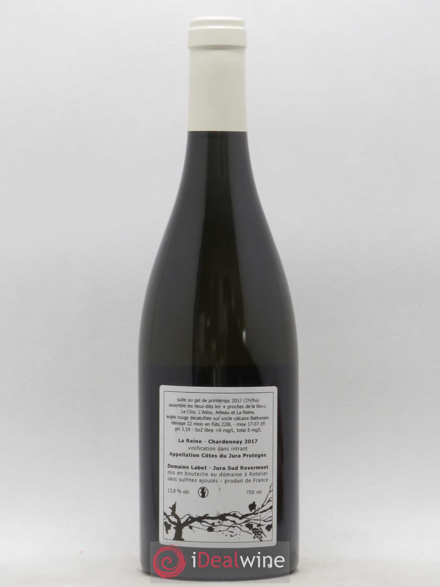 Côtes du Jura Chardonnay La Reine Romain - Julien - Charline Labet 2017 - Lot de 1 bouteille - 1
