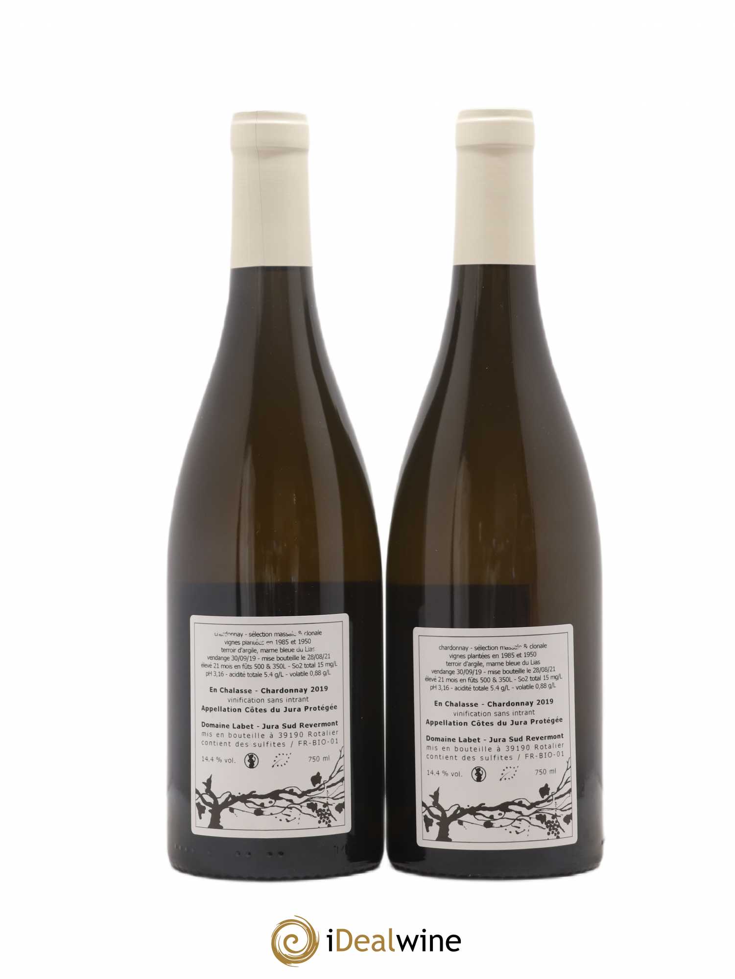 Côtes du Jura Chardonnay En Chalasse Romain - Julien - Charline Labet 2019 - Lot de 2 bouteilles - 1
