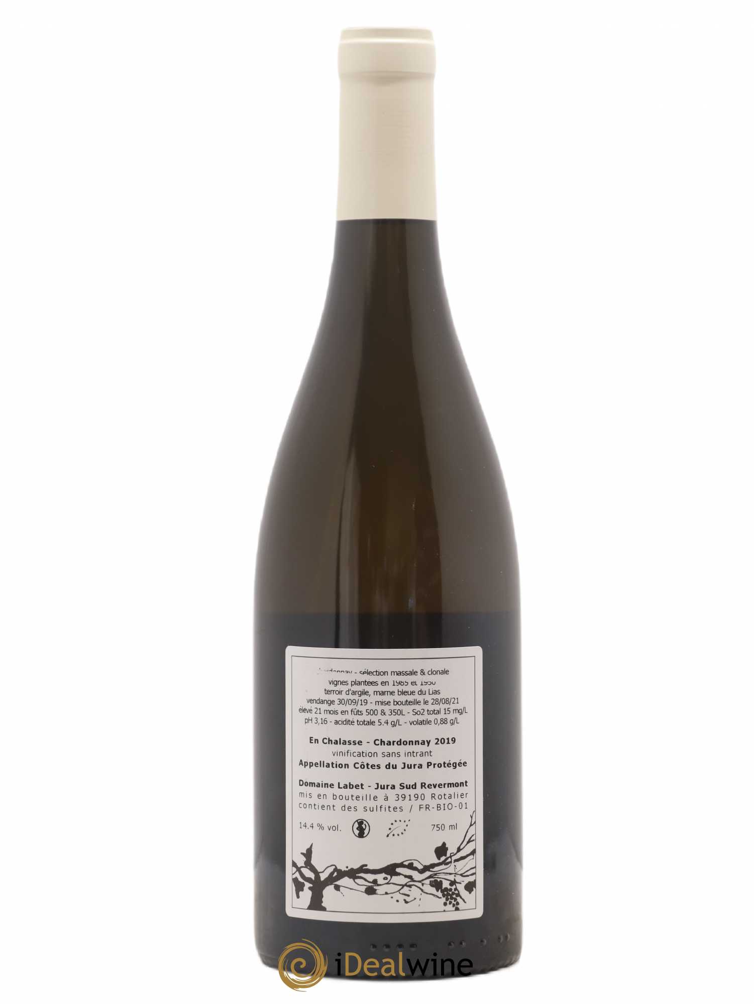Côtes du Jura Chardonnay En Chalasse Romain - Julien - Charline Labet 2019 - Lot de 1 bouteille - 1