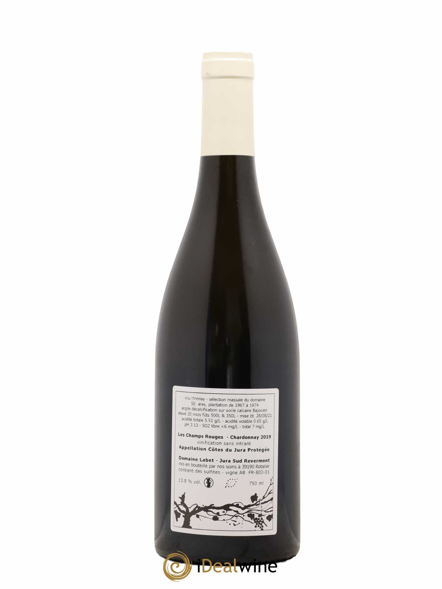 Côtes du Jura Chardonnay Les Champs Rouges Romain - Julien - Charline Labet 2019 - Posten von 1 Flasche - 1