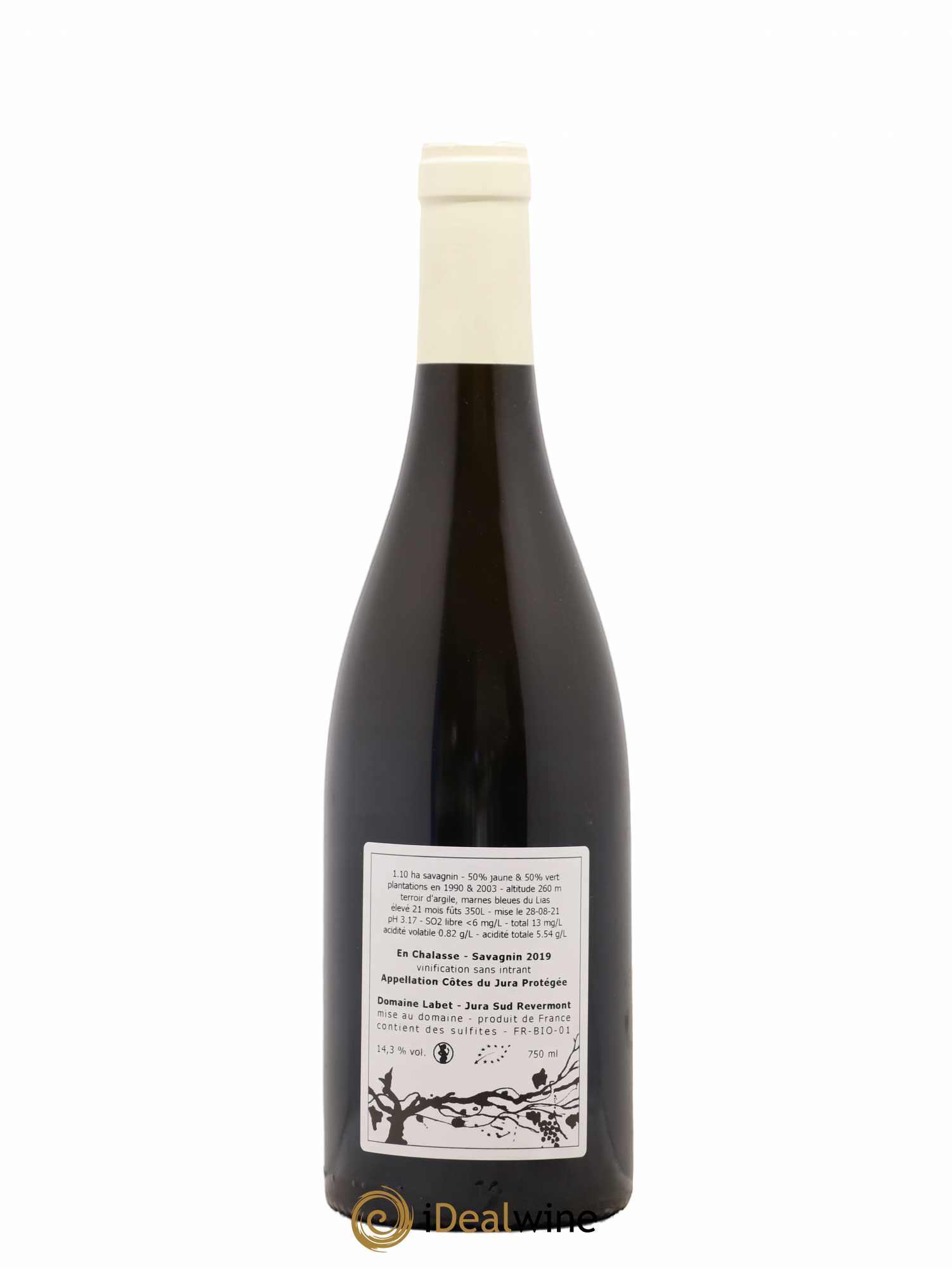 Côtes du Jura Fleur de Savagnin En Chalasse Romain - Julien - Charline Labet 2019 - Lot de 1 bouteille - 1