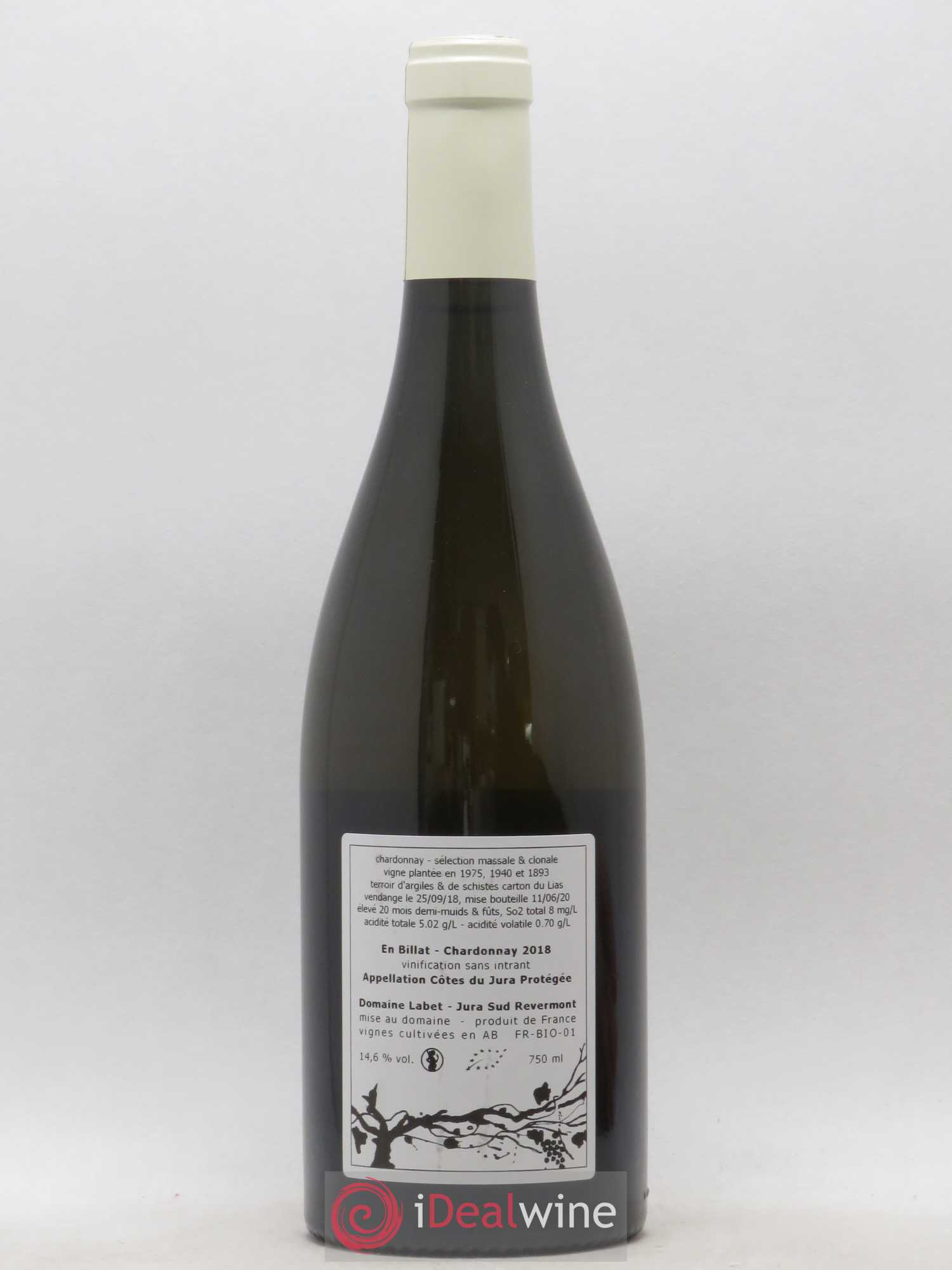 Côtes du Jura Chardonnay En Billat Labet (Domaine) 2018 - Lot de 1 bouteille - 1