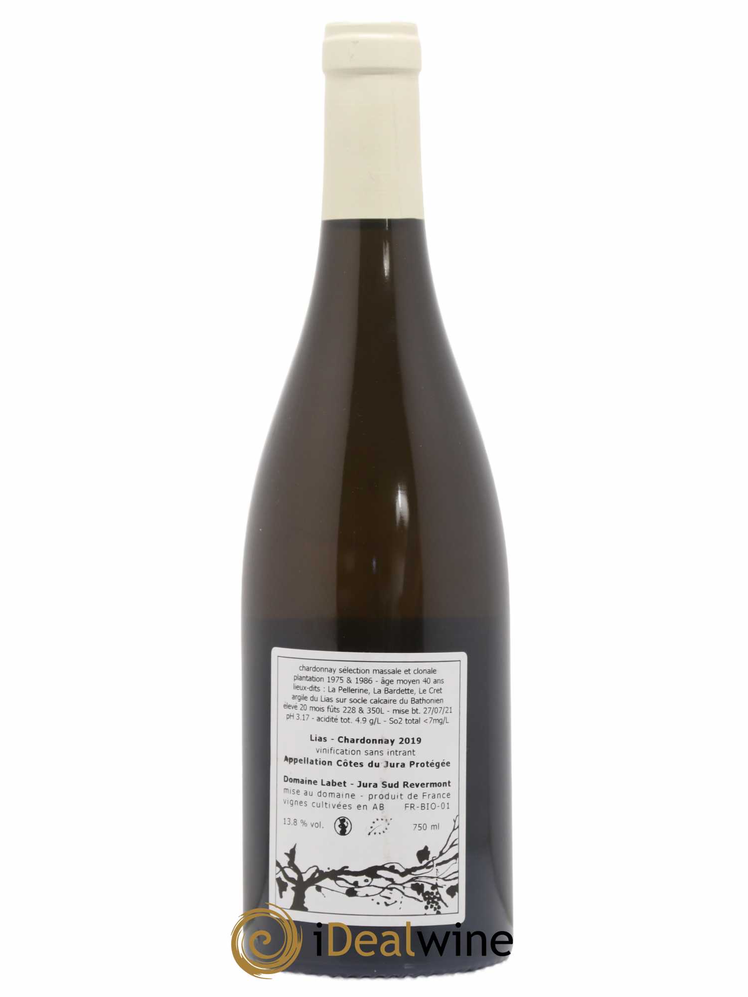 Côtes du Jura Chardonnay Lias Romain - Julien - Charline Labet 2019 - Lot de 1 bouteille - 1