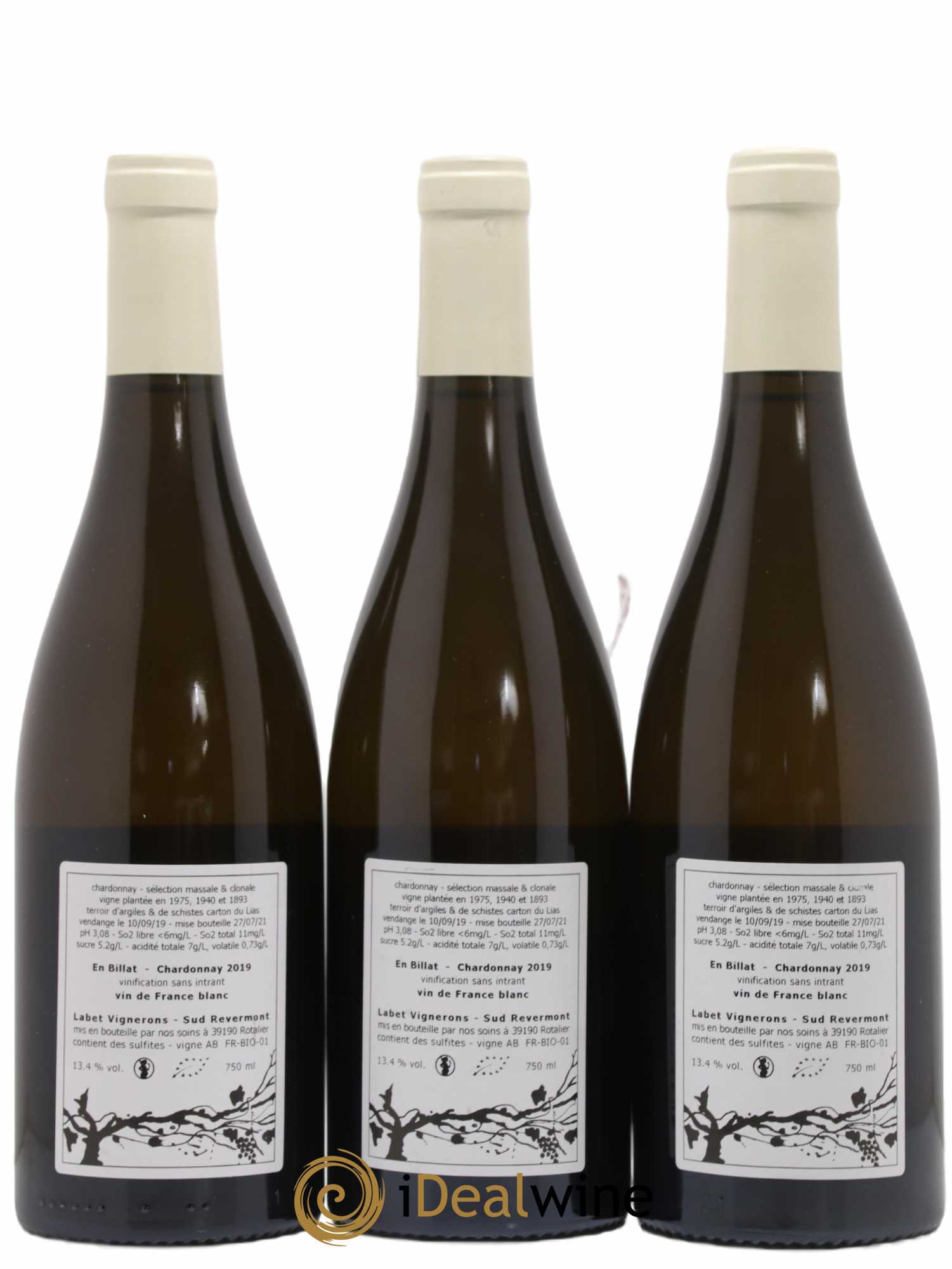 Côtes du Jura Chardonnay En Billat Labet (Domaine) 2019 - Lot de 3 bouteilles - 1