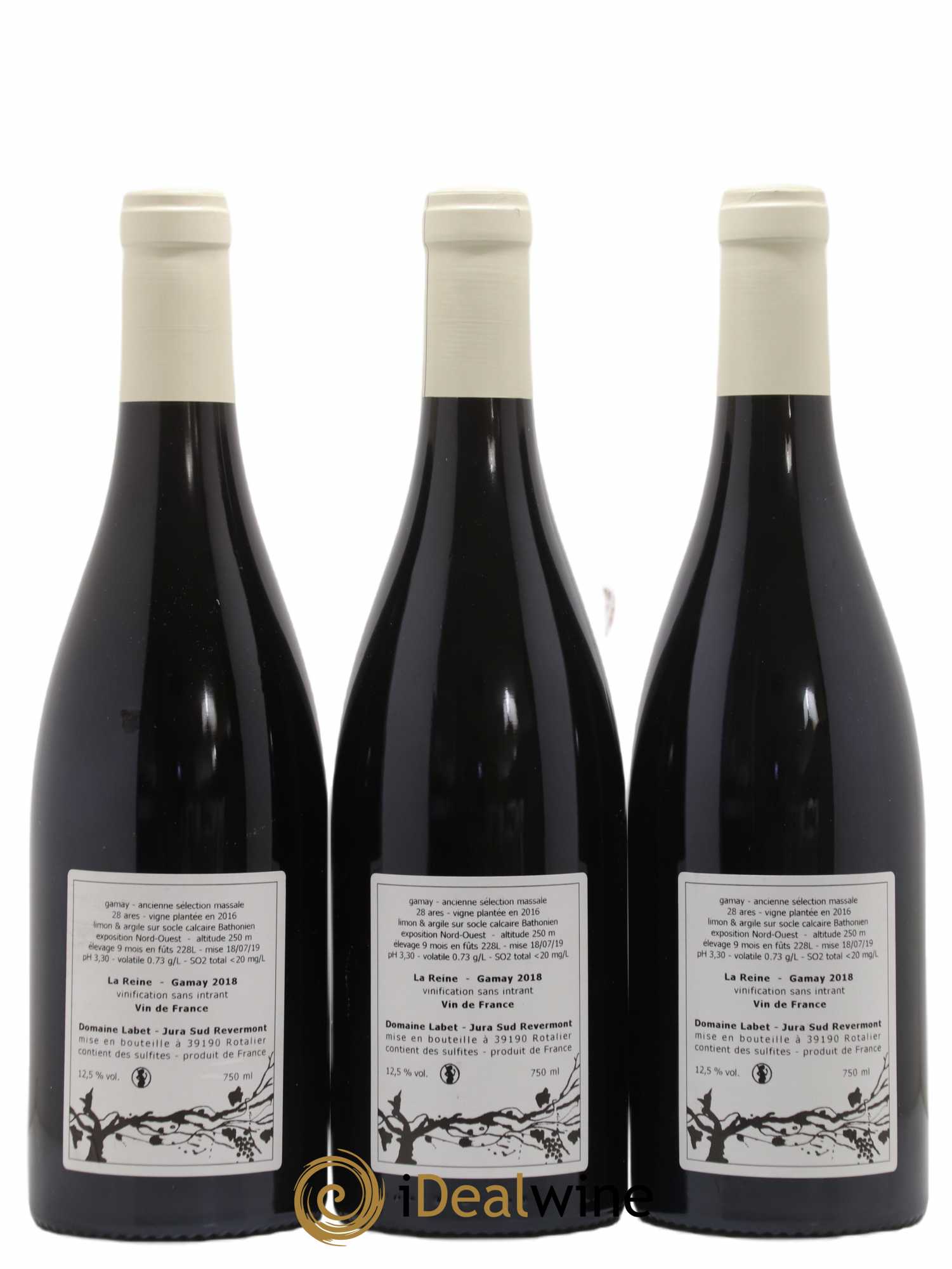 Vin de France Gamay La Reine Labet (Domaine) 2018 - Lot de 3 bouteilles - 1