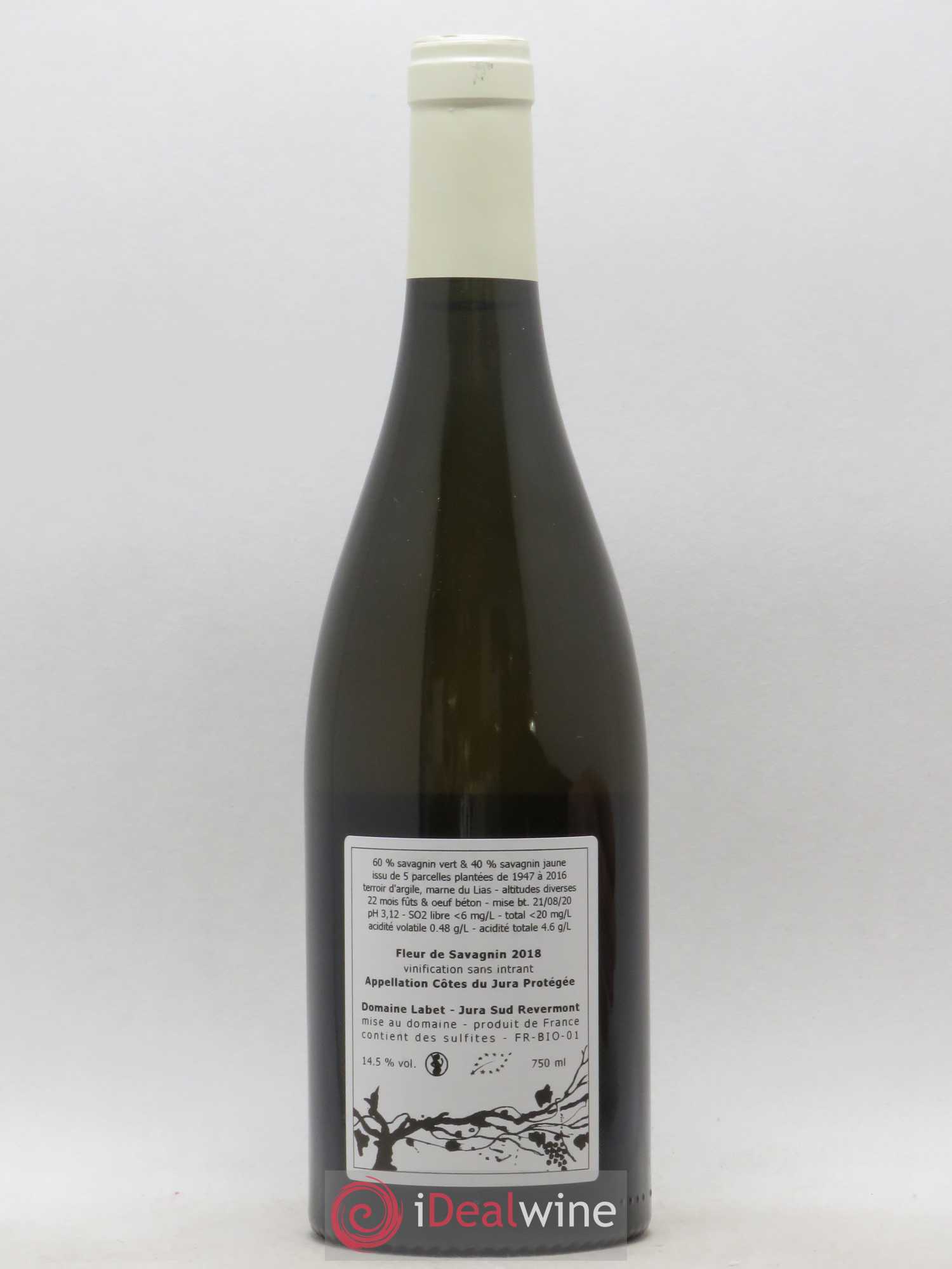 Côtes du Jura Fleur de Savagnin Romain - Julien - Charline Labet 2018 - Lot de 1 bouteille - 1