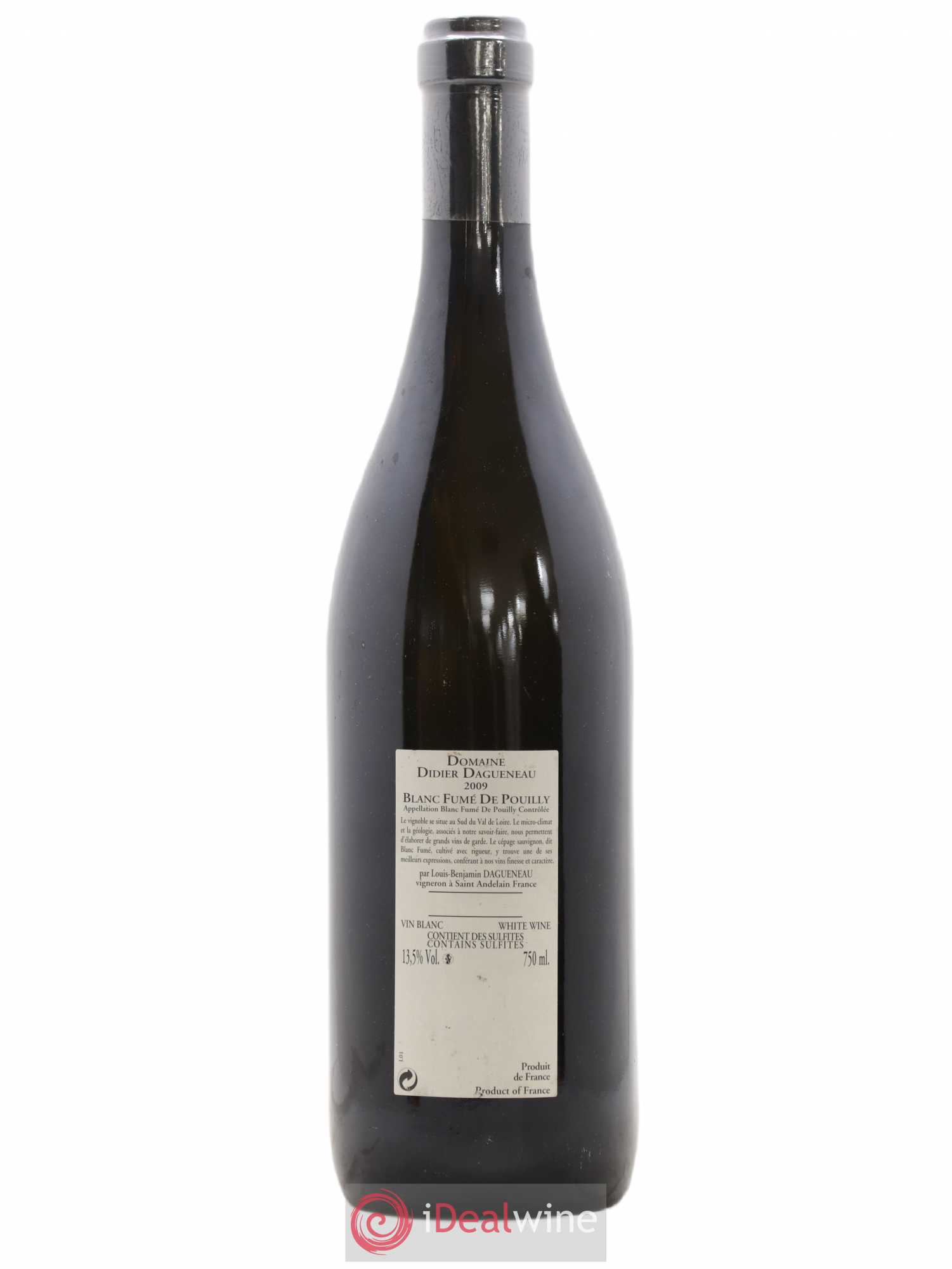 Vin de France (anciennement Pouilly-Fumé) Buisson Renard Dagueneau (Domaine Didier - Louis-Benjamin) 2009 - Lot de 1 bouteille - 1
