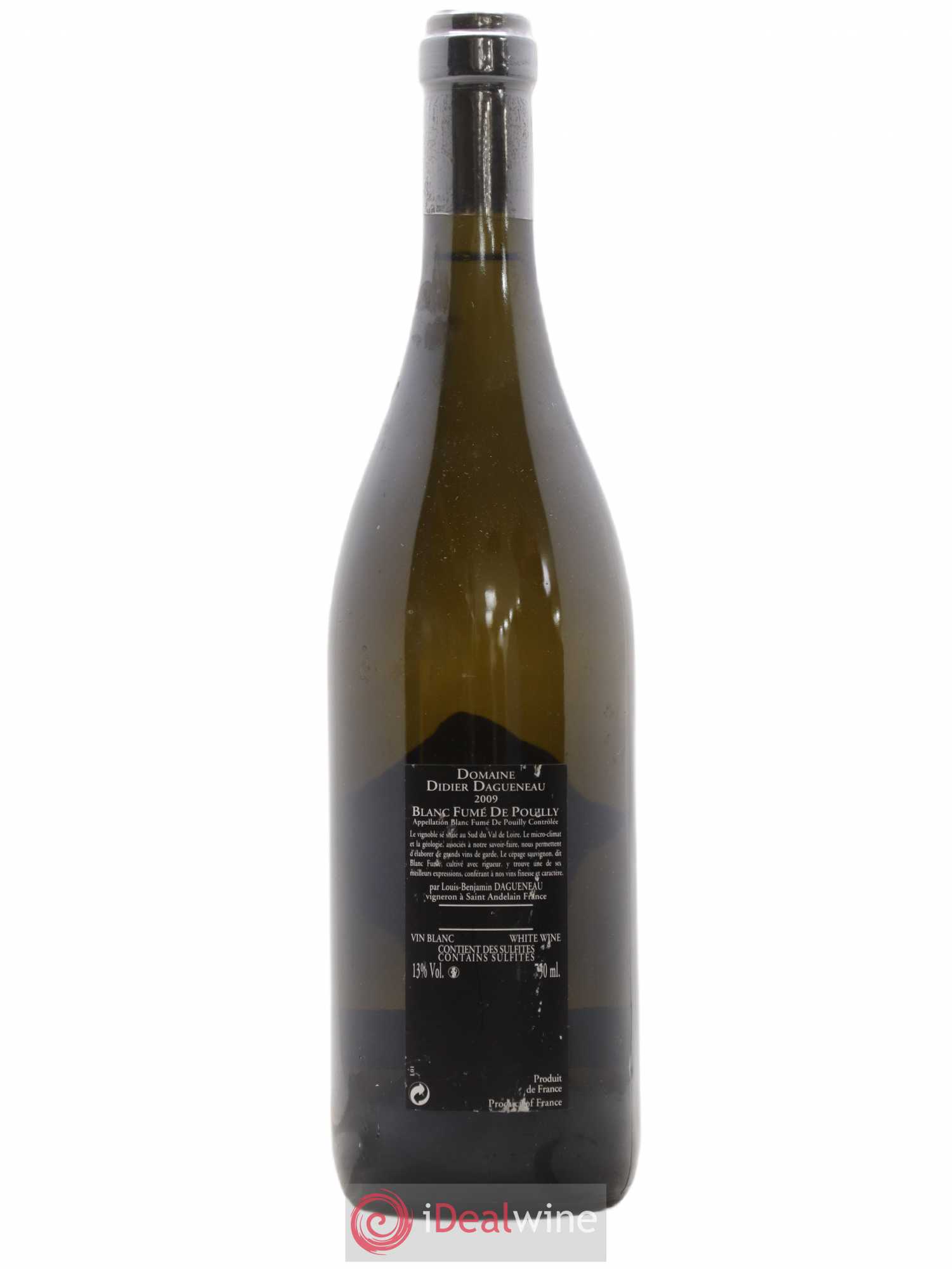 Vin de France (anciennement Pouilly-Fumé) Silex Dagueneau (Domaine Didier - Louis-Benjamin) 2009 - Lot de 1 bouteille - 1