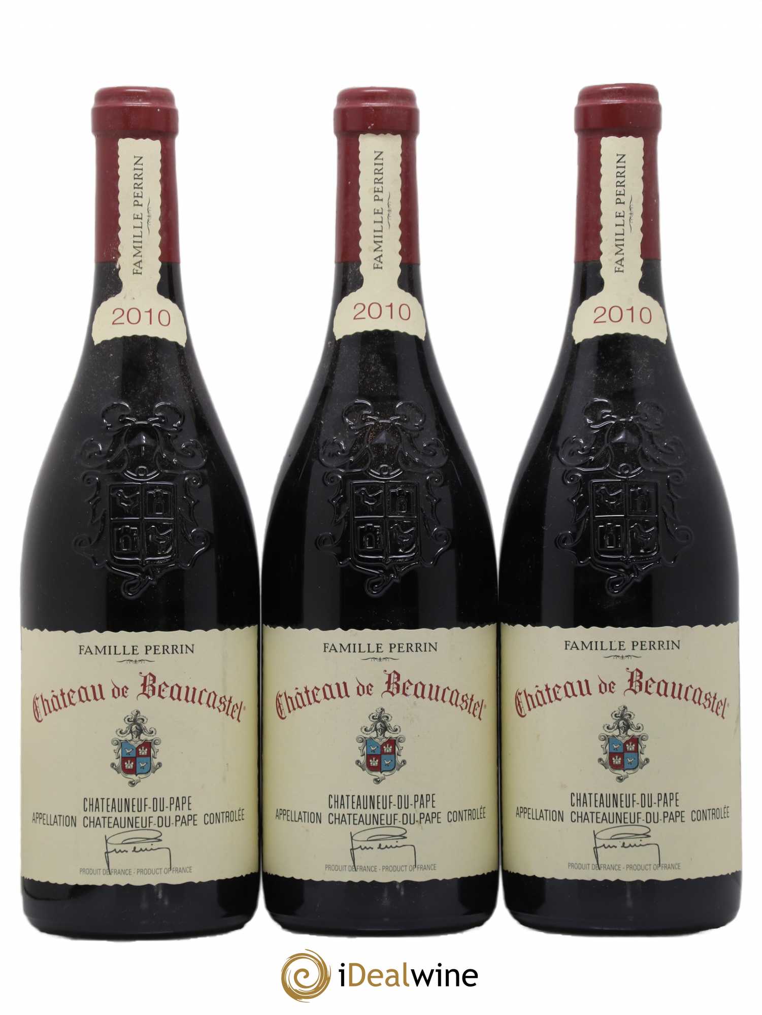 Châteauneuf-du-Pape Château de Beaucastel Famille Perrin 2010 - Lot de 3 bouteilles - 0