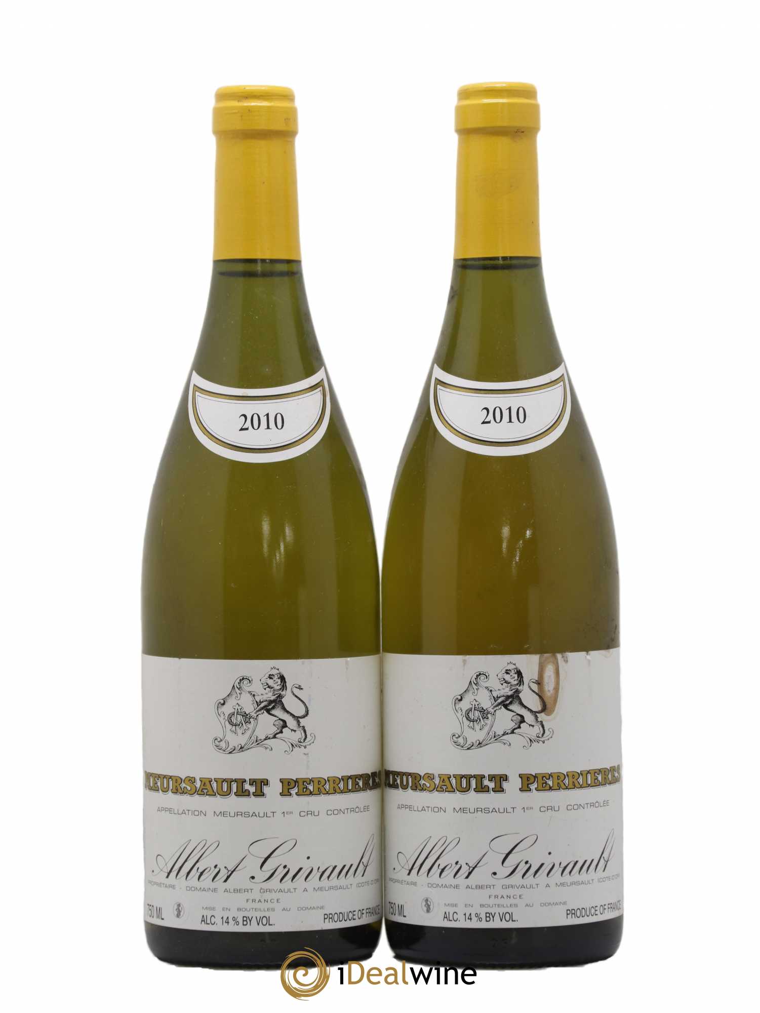 Meursault 1er Cru Perrières Albert Grivault 2010 - Lot de 2 bouteilles - 0