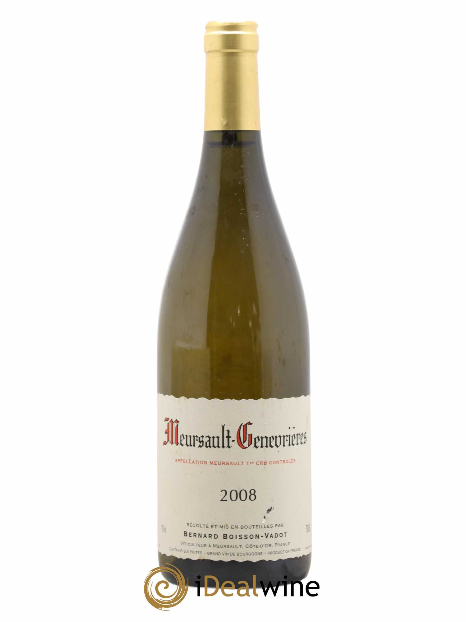 Meursault 1er Cru Genevrières Boisson-Vadot (Domaine) 2008 - Lot de 1 bouteille - 0