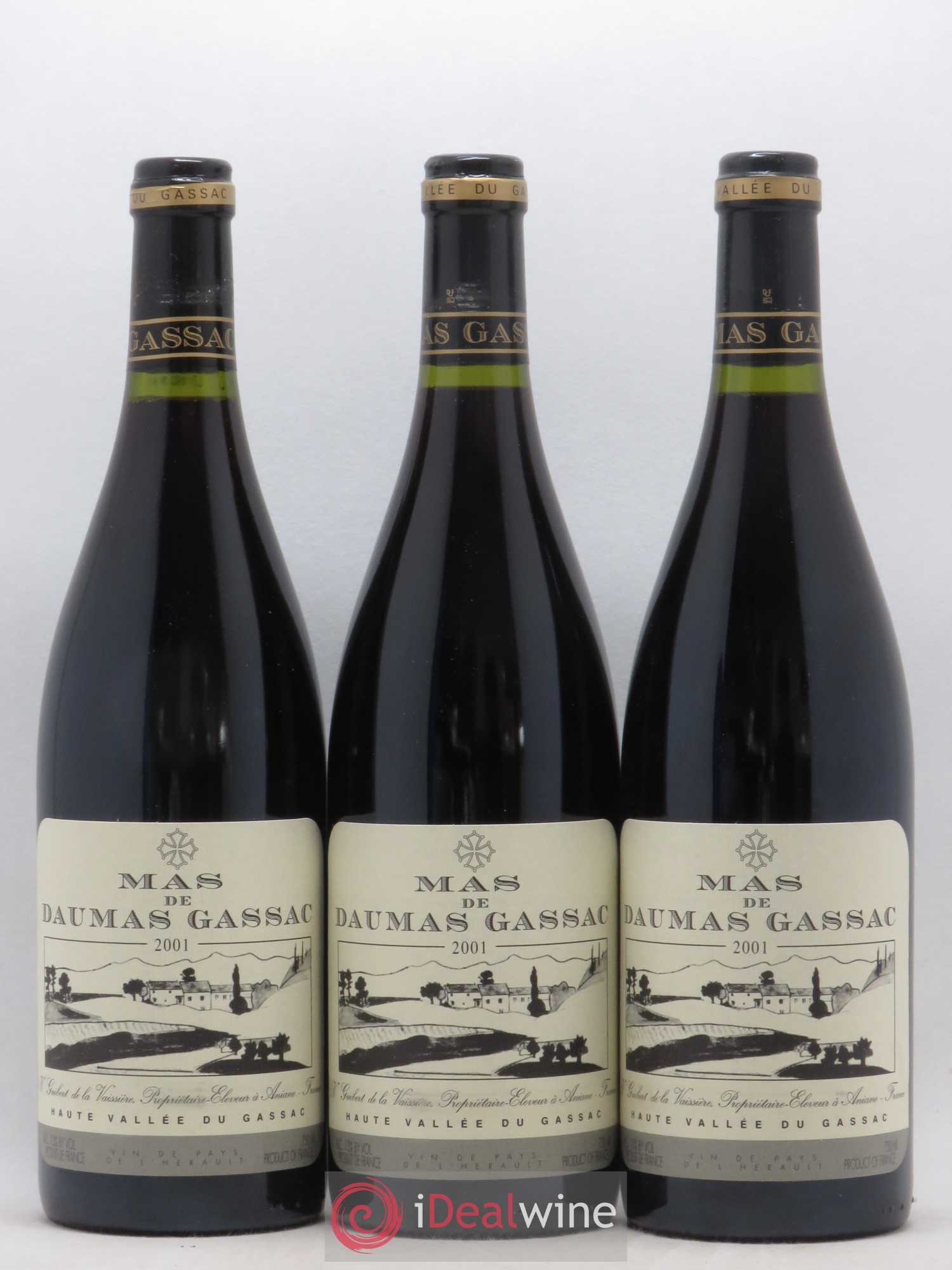 Saint-Guilhem-le-Désert - Cité d'Aniane Mas Daumas Gassac Famille Guibert de La Vaissière 2001 - Lot de 6 bouteilles - 2