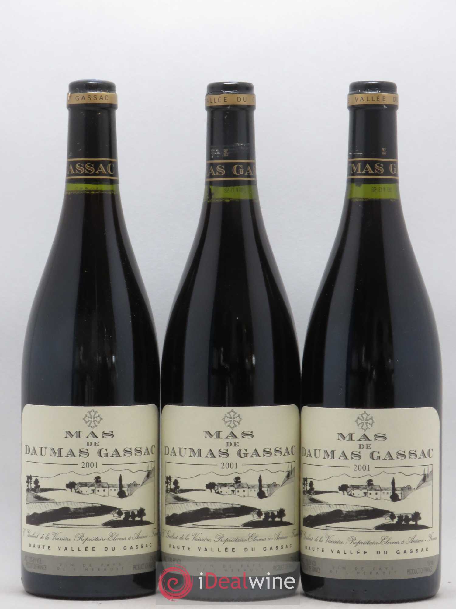 Saint-Guilhem-le-Désert - Cité d'Aniane Mas Daumas Gassac Famille Guibert de La Vaissière 2001 - Lot de 6 bouteilles - 2