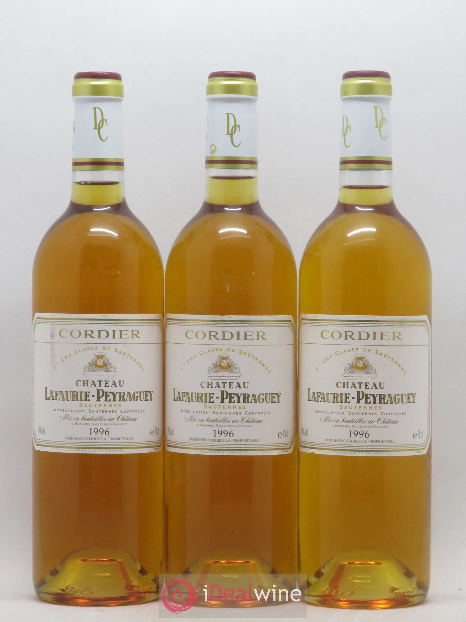 Château Lafaurie-Peyraguey 1er Grand Cru Classé 1996 - Lotto di 3 bottiglie - 0