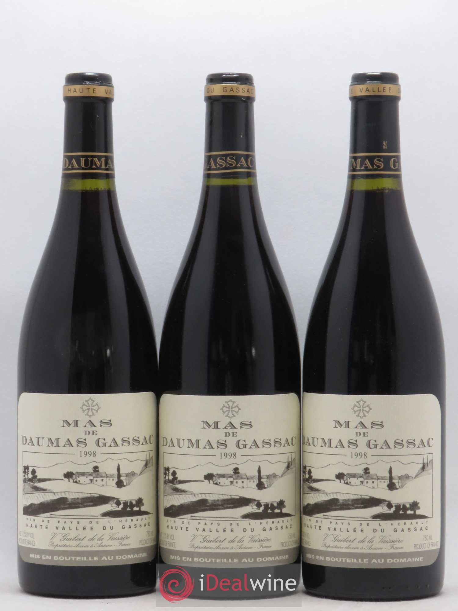 Saint-Guilhem-le-Désert - Cité d'Aniane Mas Daumas Gassac Famille Guibert de La Vaissière 1998 - Lot de 6 bouteilles - 2