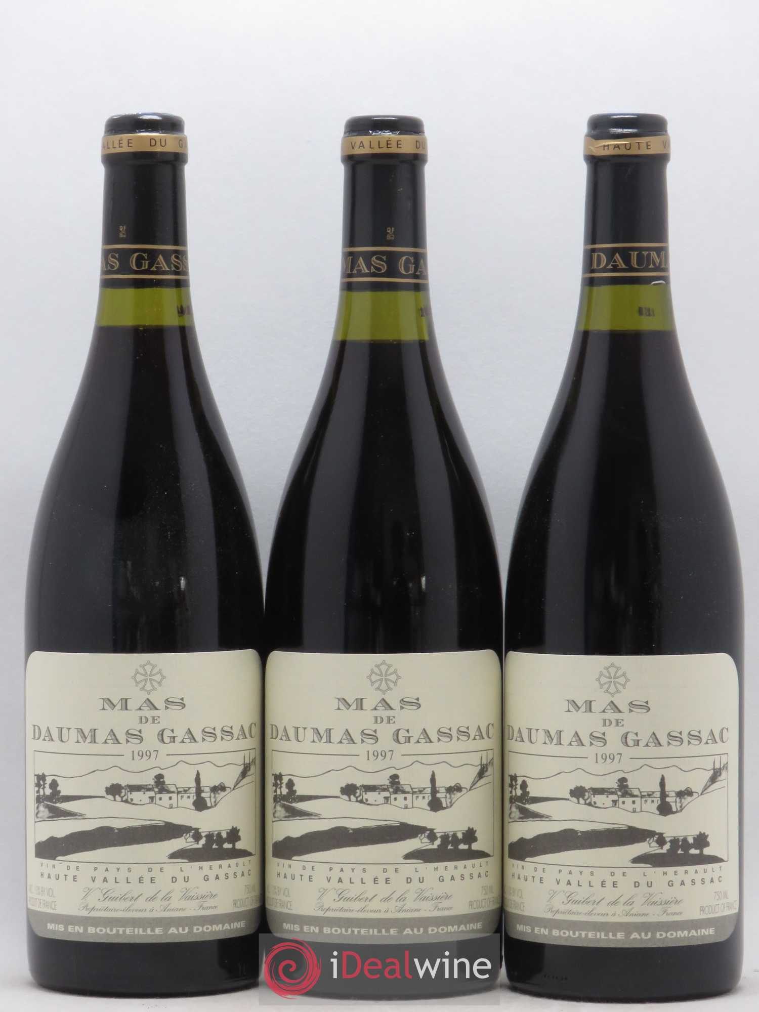 Saint-Guilhem-le-Désert - Cité d'Aniane Mas Daumas Gassac Famille Guibert de La Vaissière 1997 - Lot de 6 bouteilles - 2