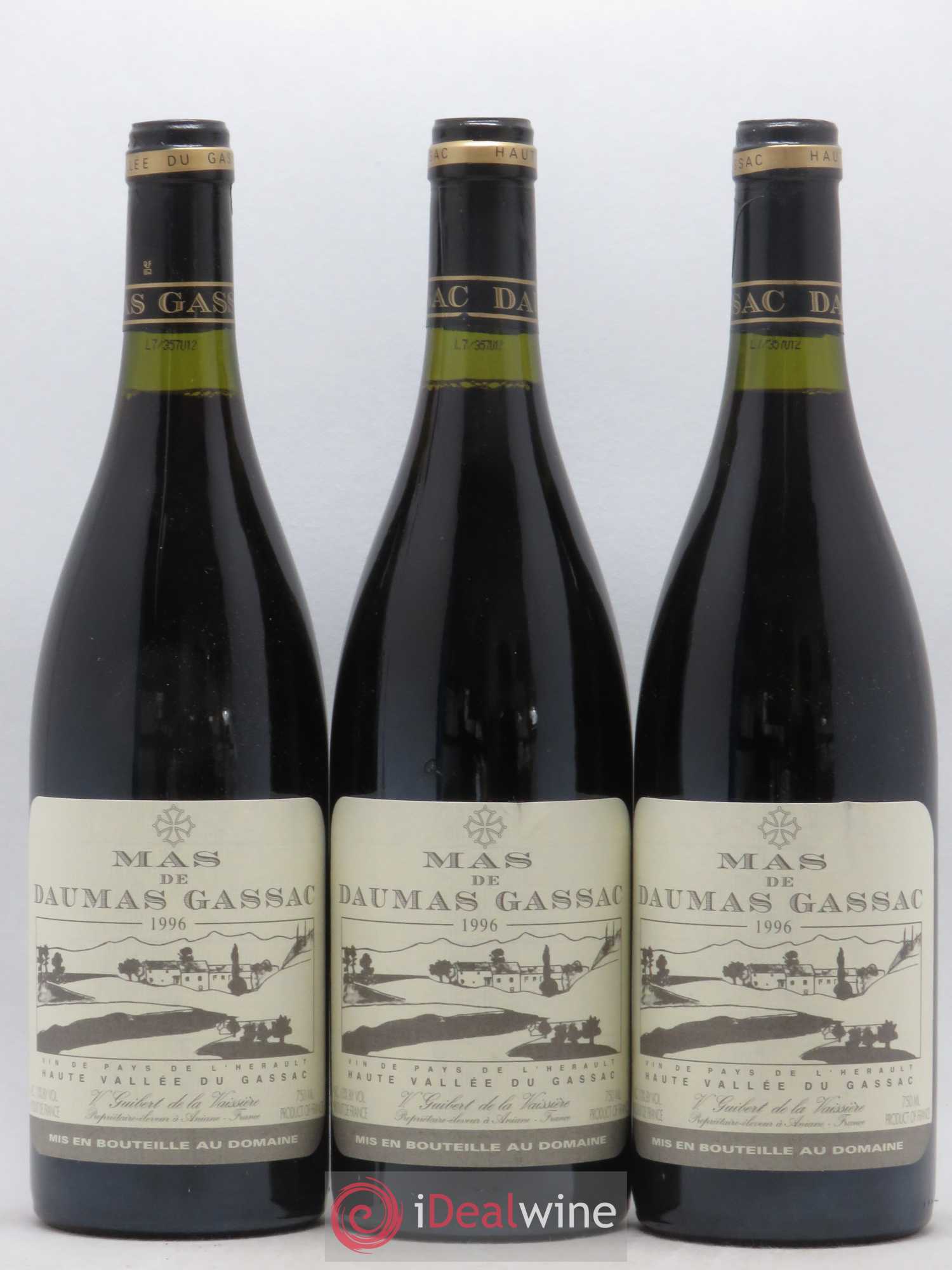 Saint-Guilhem-le-Désert - Cité d'Aniane Mas Daumas Gassac Famille Guibert de La Vaissière 1996 - Lot de 6 bouteilles - 2