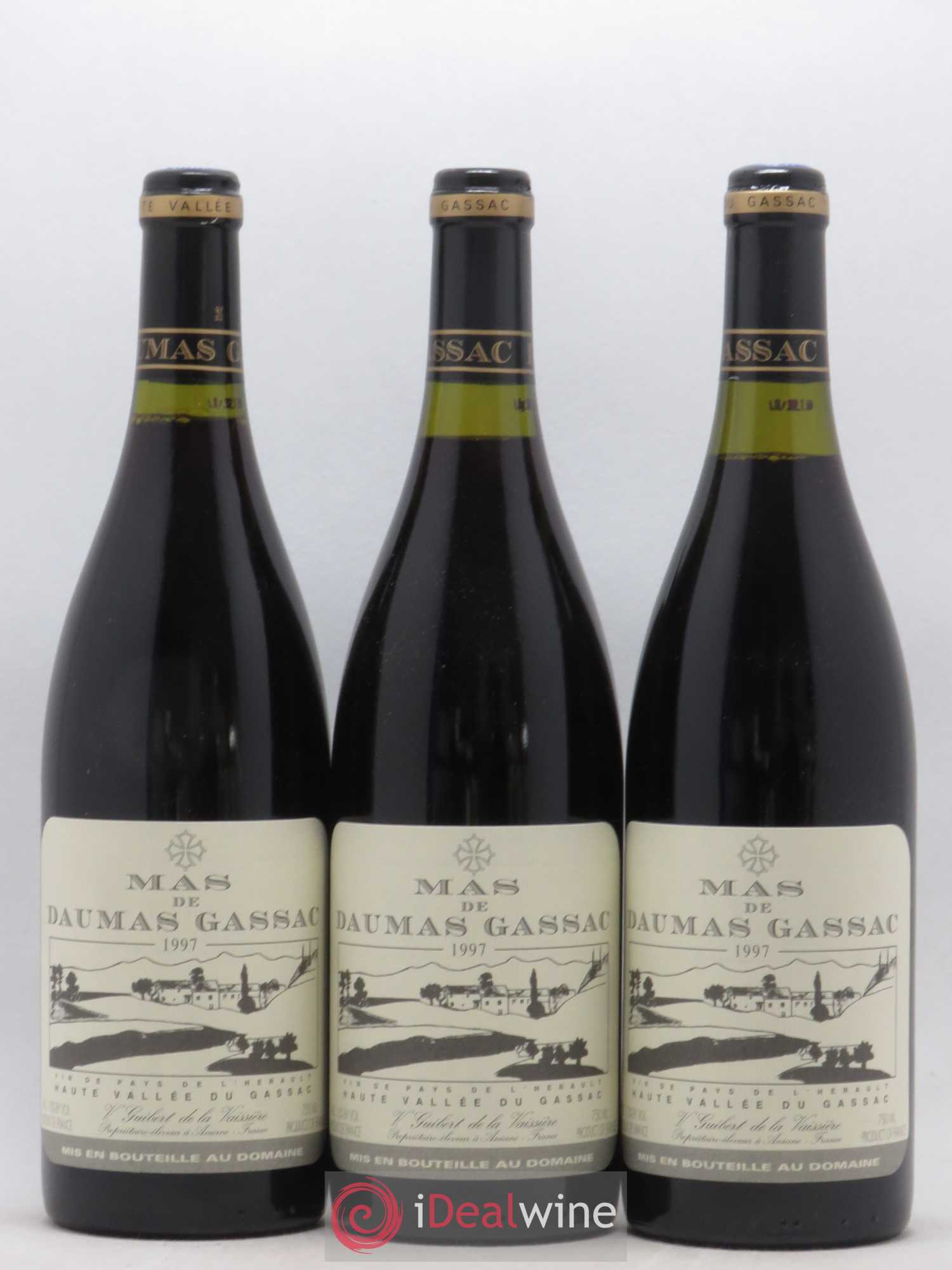 Saint-Guilhem-le-Désert - Cité d'Aniane Mas Daumas Gassac Famille Guibert de La Vaissière 1997 - Lot de 6 bouteilles - 1