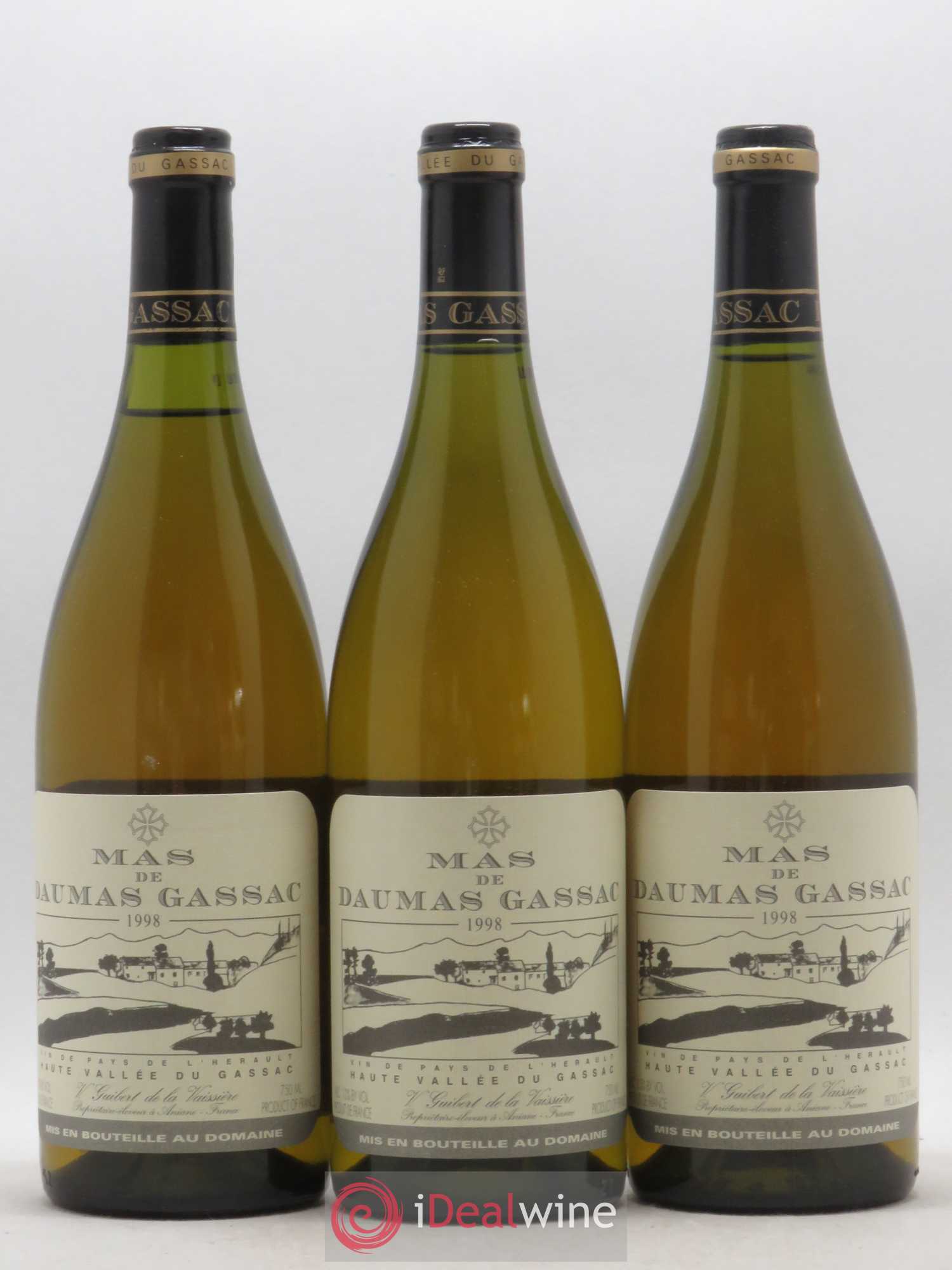 Saint-Guilhem-le-Désert - Cité d'Aniane Mas Daumas Gassac Famille Guibert de La Vaissière 1998 - Lot de 6 bouteilles - 1