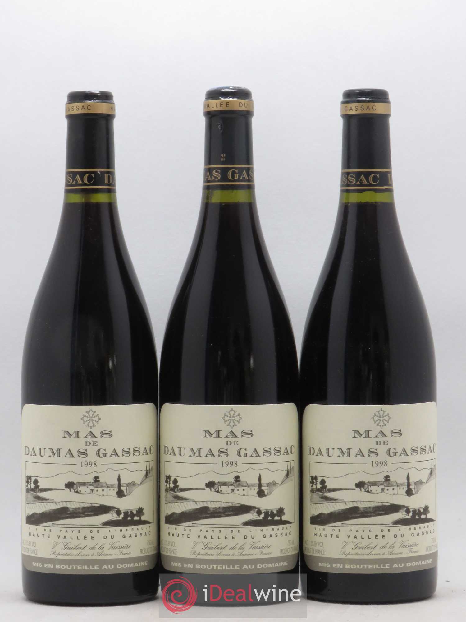 Saint-Guilhem-le-Désert - Cité d'Aniane Mas Daumas Gassac Famille Guibert de La Vaissière 1998 - Lot de 6 bouteilles - 2