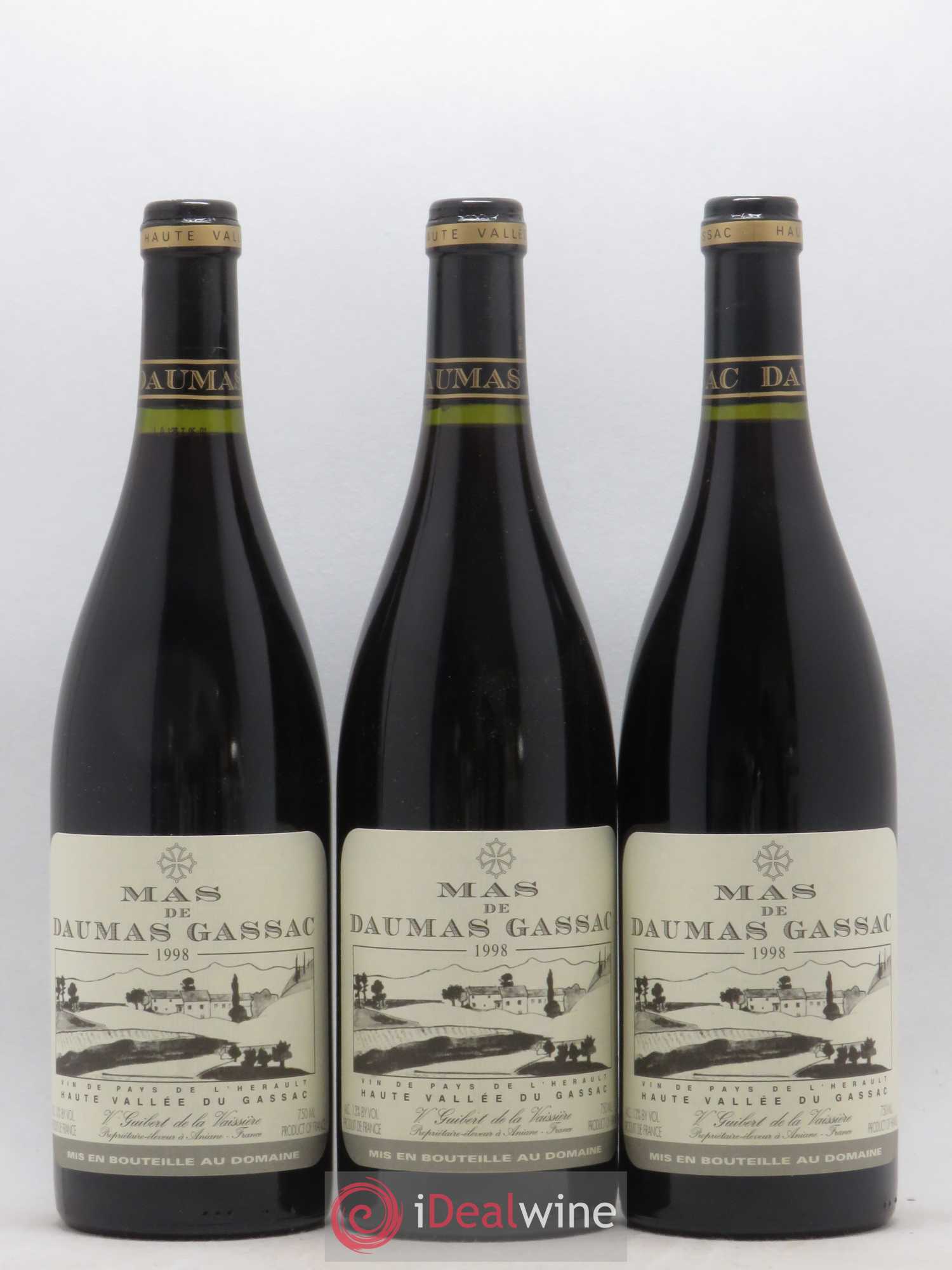 Saint-Guilhem-le-Désert - Cité d'Aniane Mas Daumas Gassac Famille Guibert de La Vaissière 1998 - Lot de 6 bouteilles - 2
