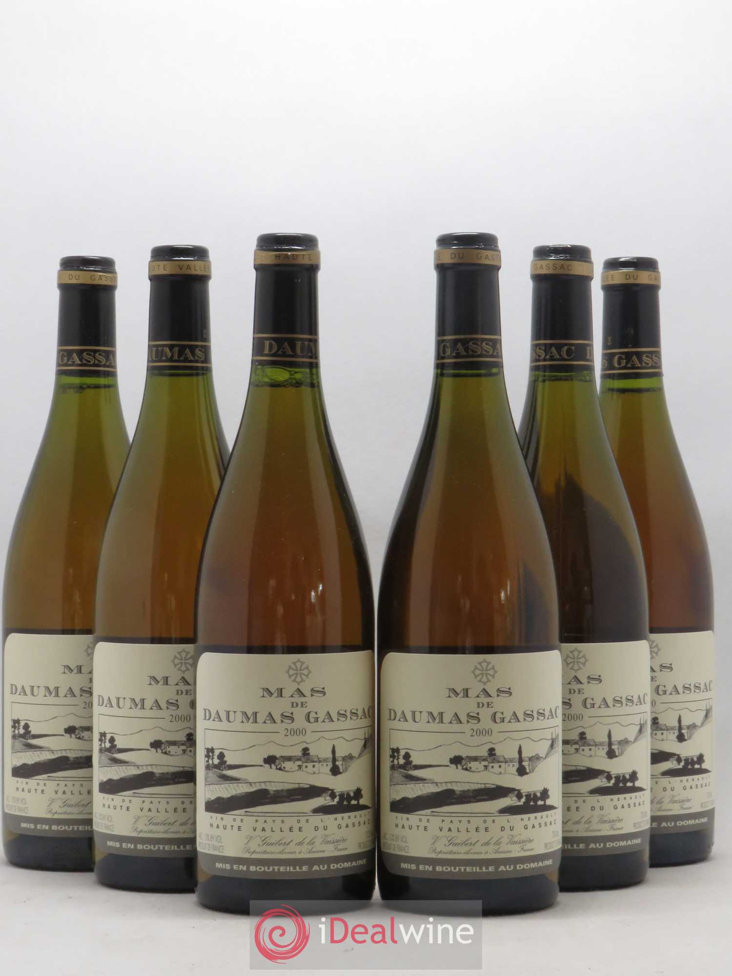 Saint-Guilhem-le-Désert - Cité d'Aniane Mas Daumas Gassac Famille Guibert de La Vaissière 2000 - Lot de 6 bouteilles - 0