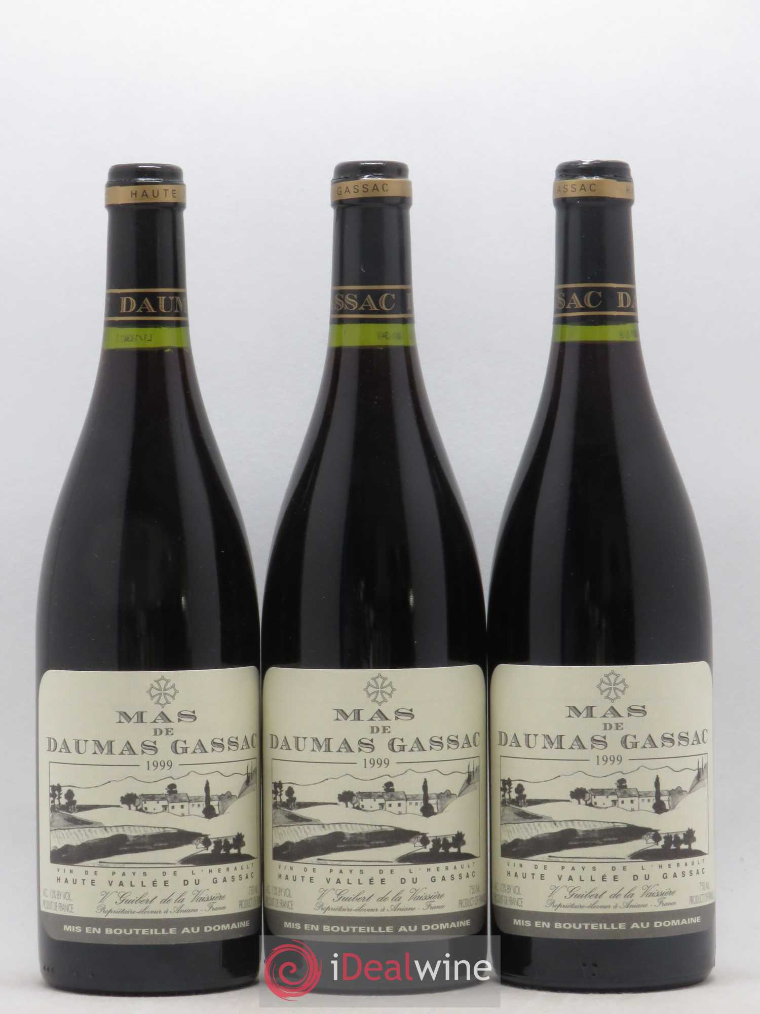 Saint-Guilhem-le-Désert - Cité d'Aniane Mas Daumas Gassac Famille Guibert de La Vaissière 1999 - Lot de 6 bouteilles - 1