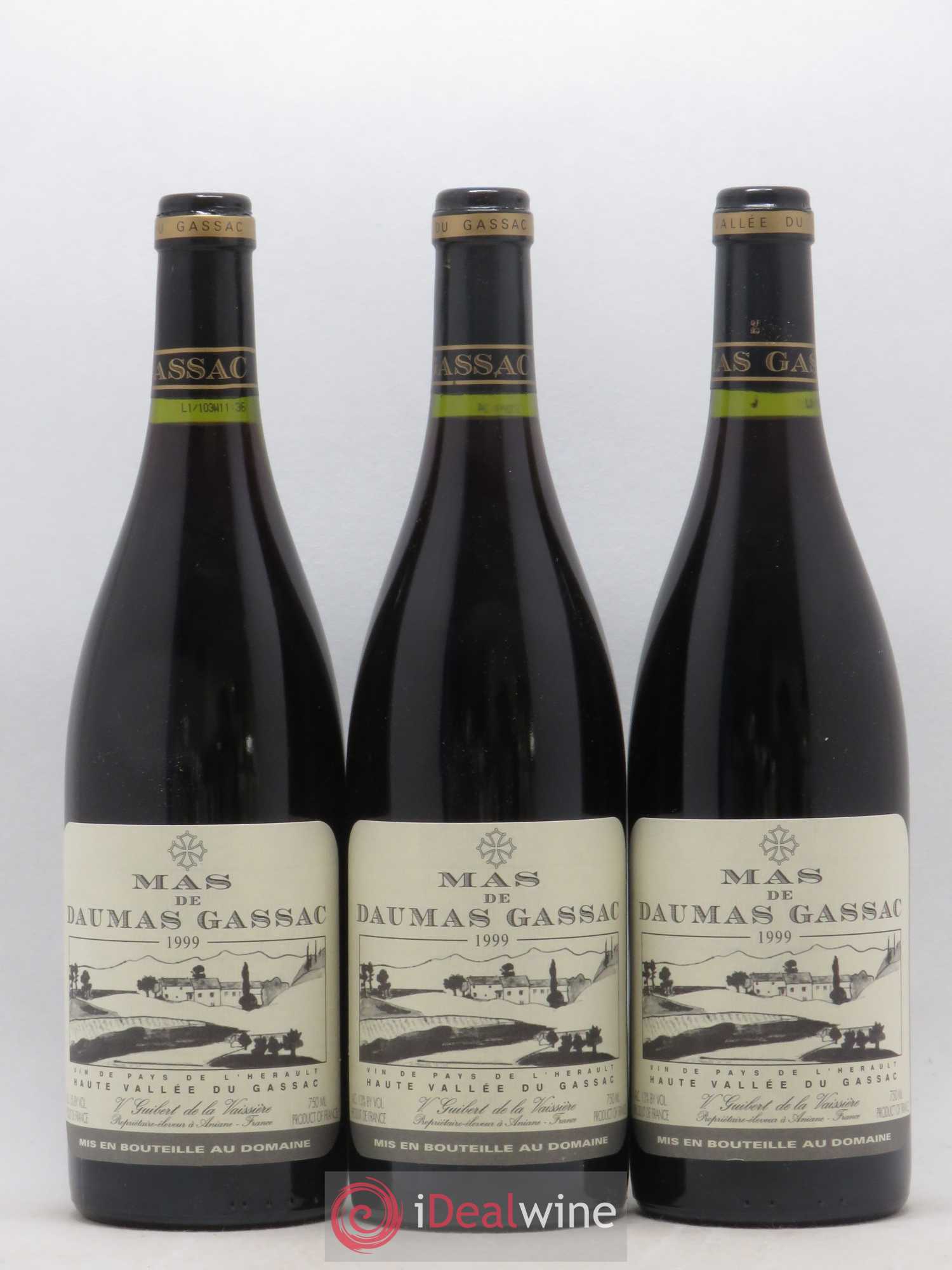 Saint-Guilhem-le-Désert - Cité d'Aniane Mas Daumas Gassac Famille Guibert de La Vaissière 1999 - Lot de 6 bouteilles - 1