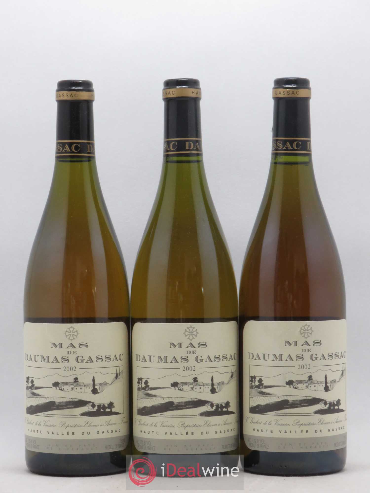 Saint-Guilhem-le-Désert - Cité d'Aniane Mas Daumas Gassac Famille Guibert de La Vaissière 2002 - Lot de 12 bouteilles - 1