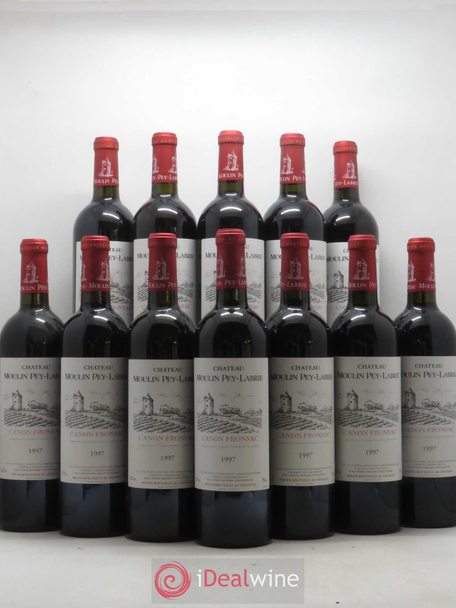 Château Moulin Pey-Labrie 1997 - Lot de 12 bouteilles - 0
