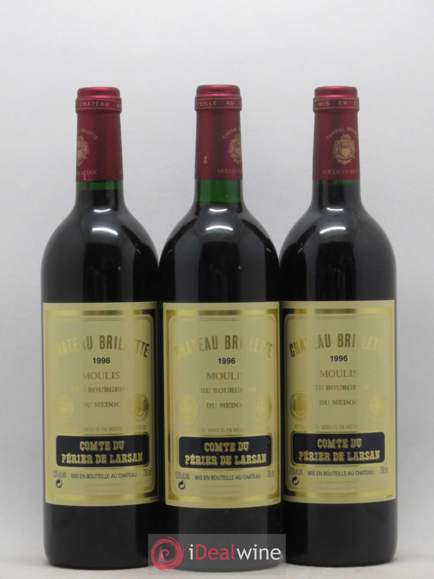 Château Brillette Cru Bourgeois 1996 - Lot of 12 bottles - 3