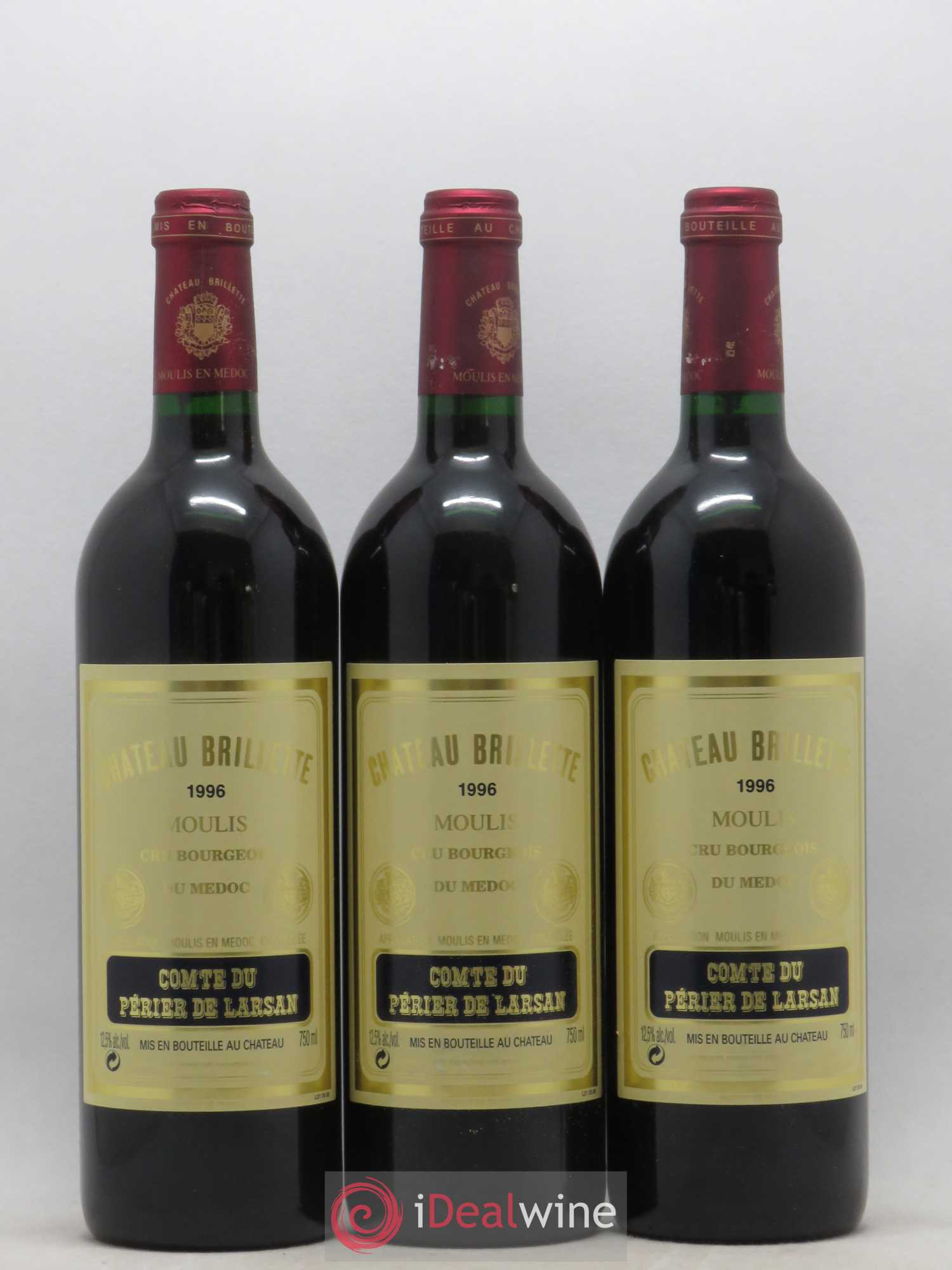 Château Brillette Cru Bourgeois 1996 - Lot of 12 bottles - 4